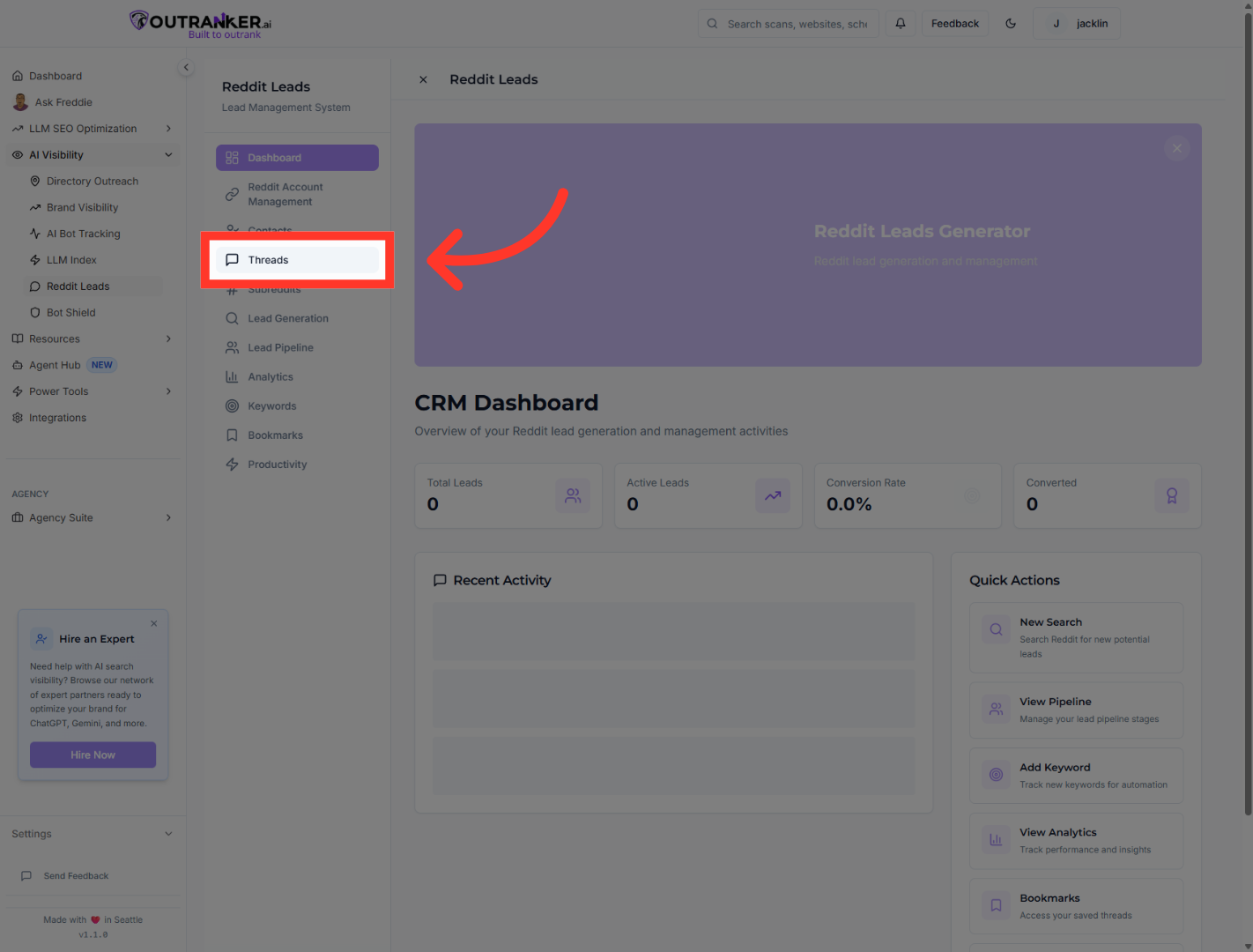 Open Threads Section