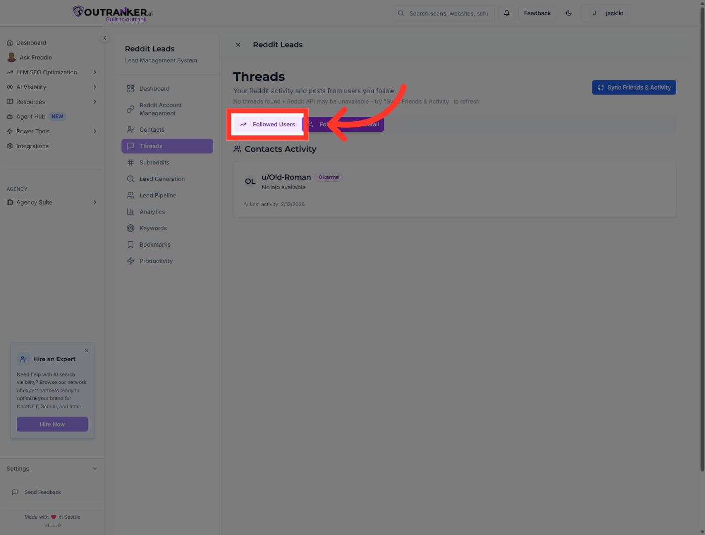 Choose Followed Users