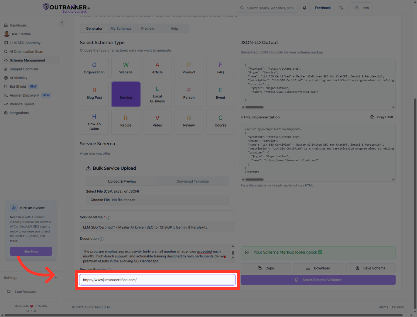 Click 'Service Provider'