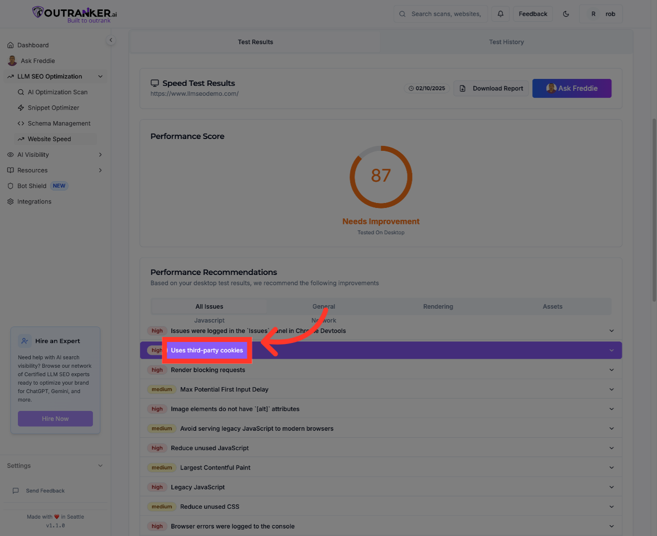 Click 'Uses third-party cookies'