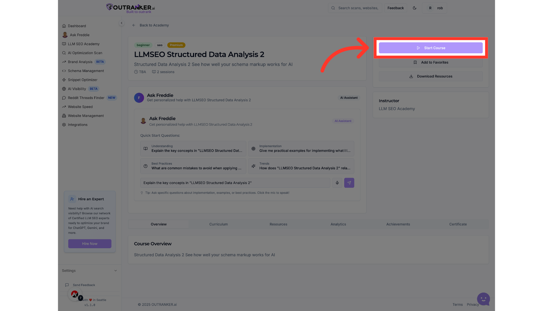 Click 'Start Course'