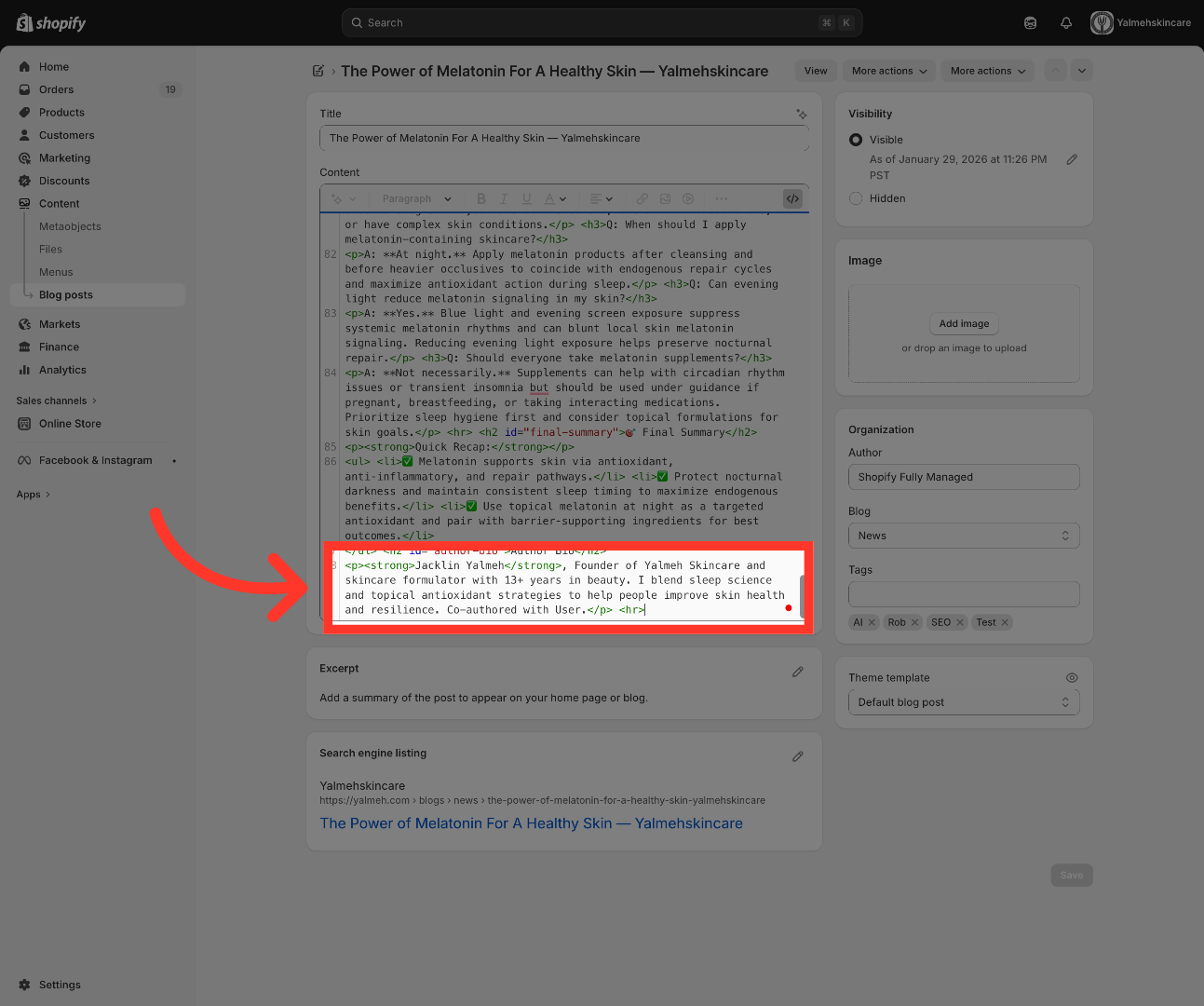 Select Founder Profile Section