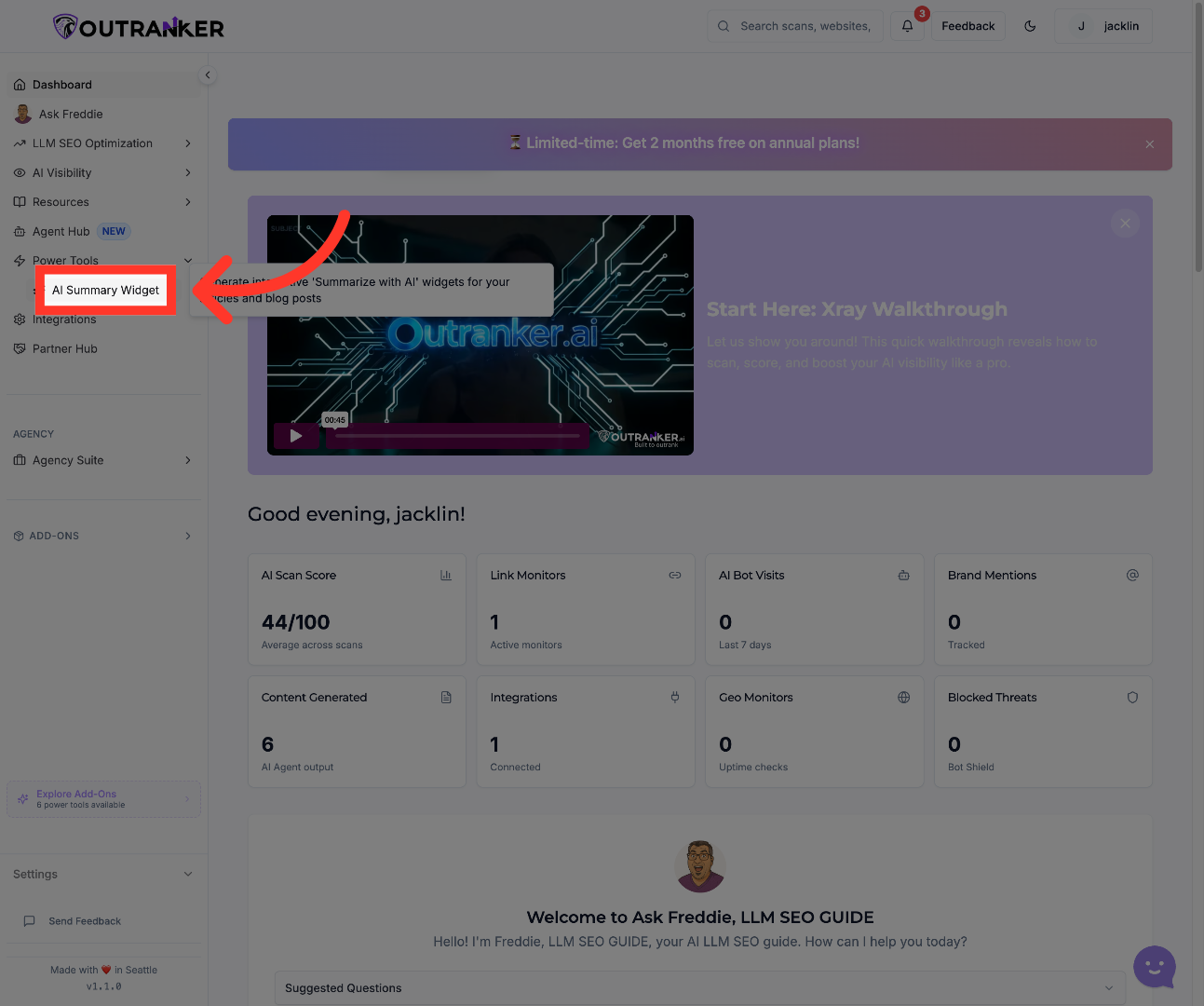 Open AI Summary Widget