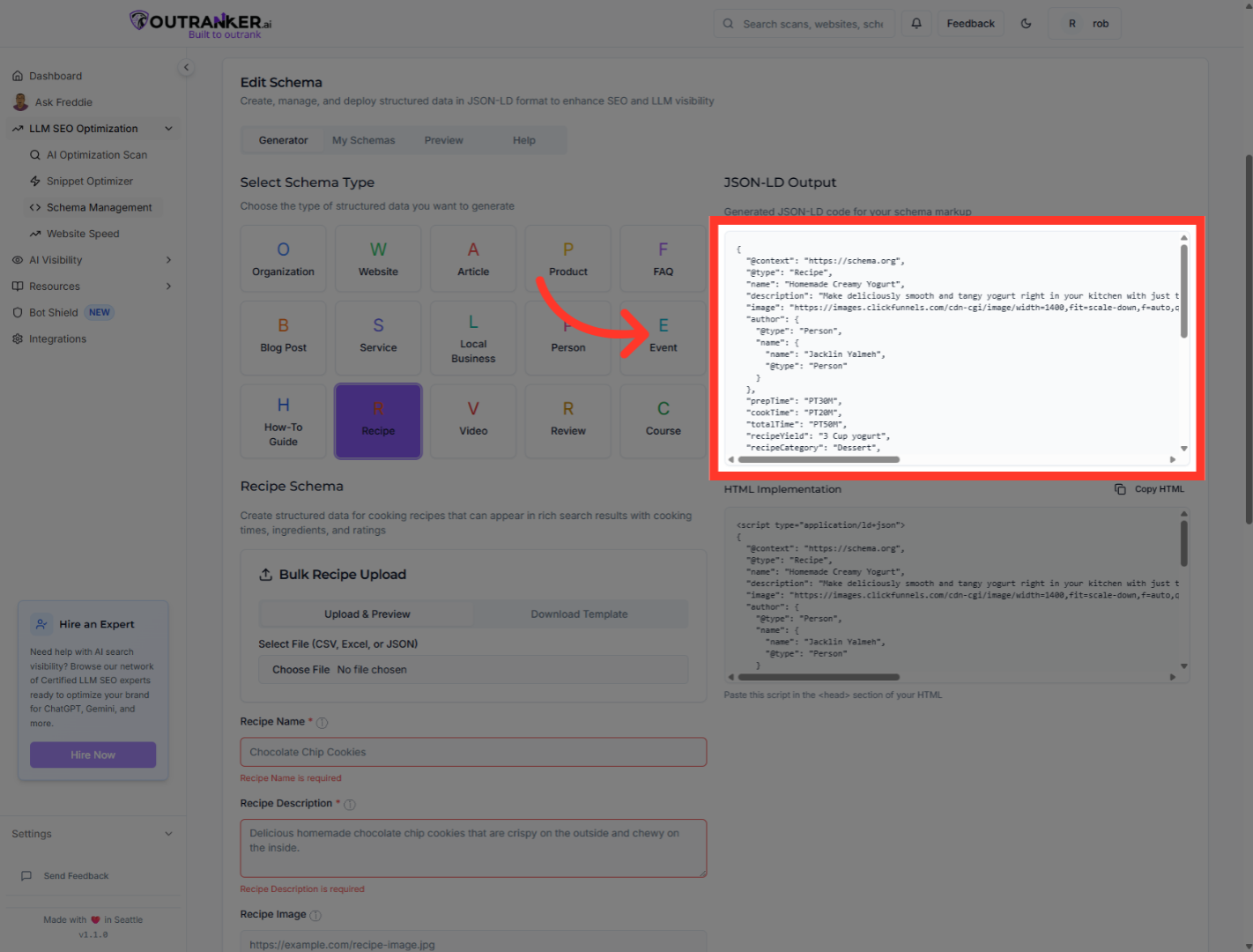 You can copy the JSON code for your Schema here