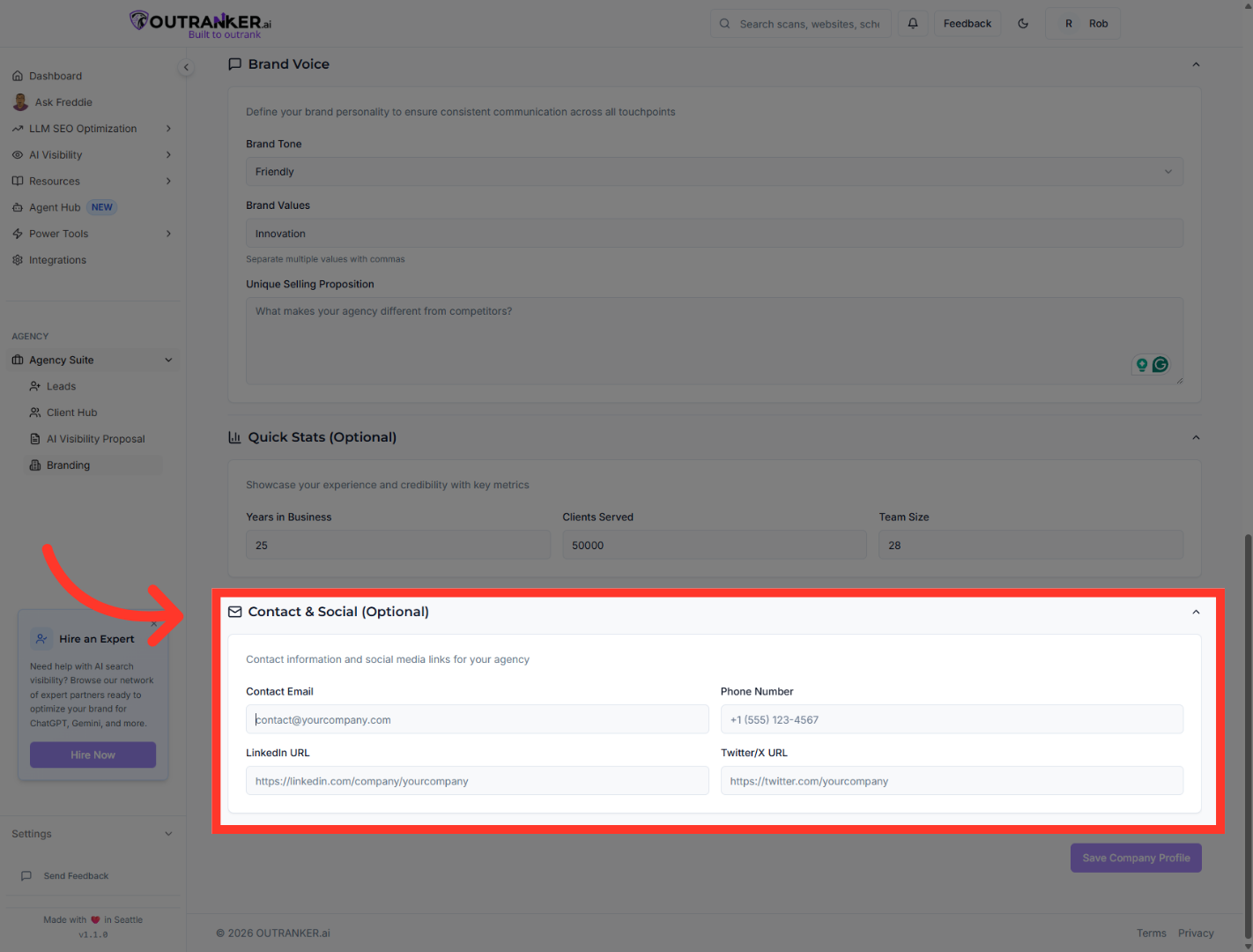 Select Contact Email Field