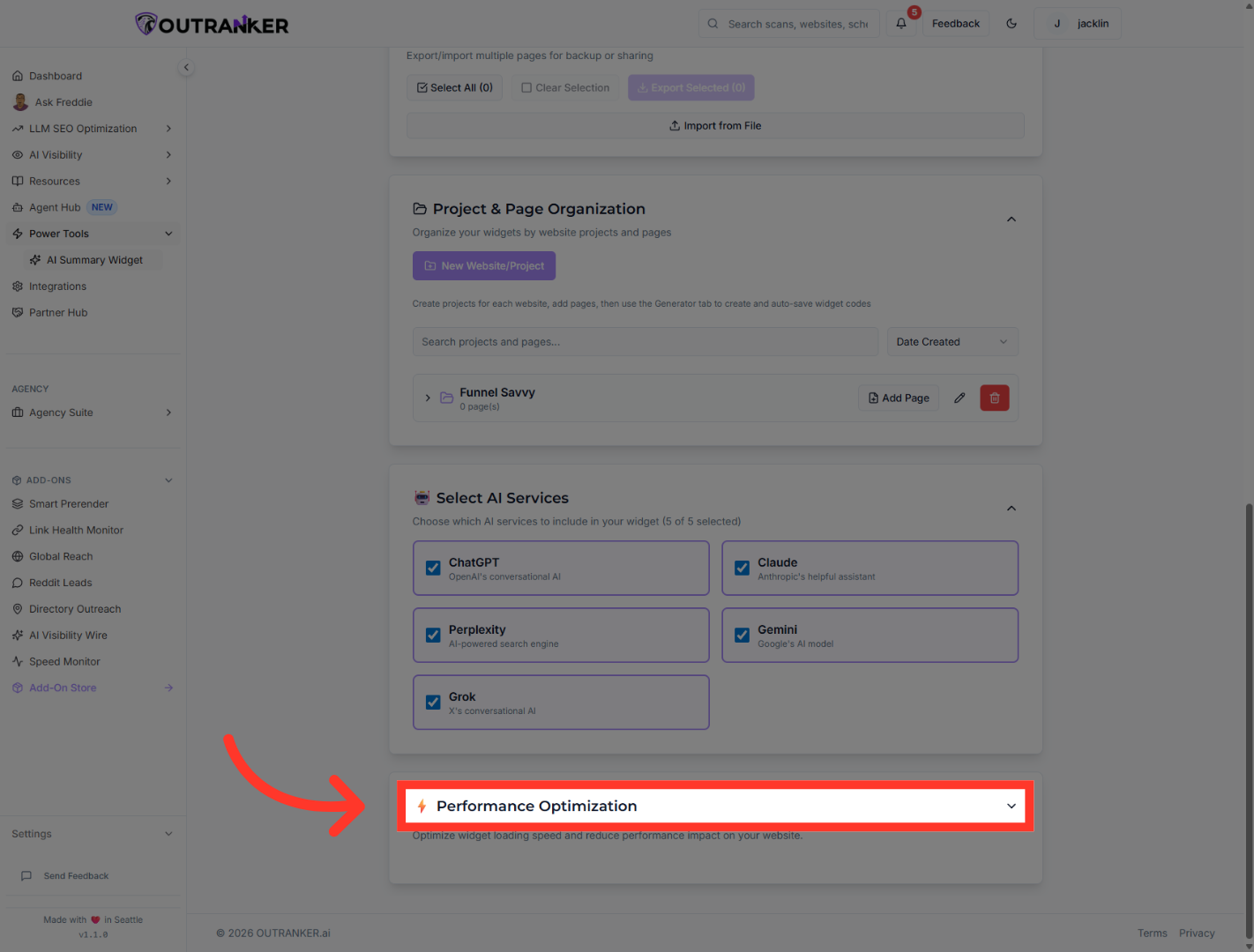 Open Performance Optimization