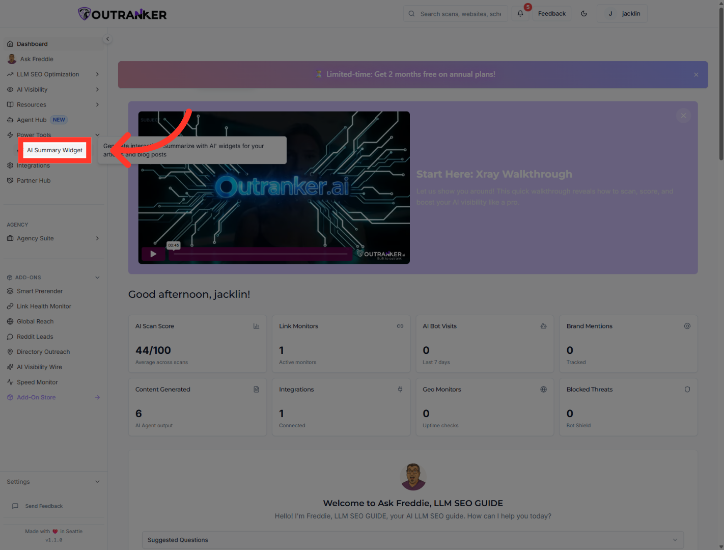 Open AI Summary Widget