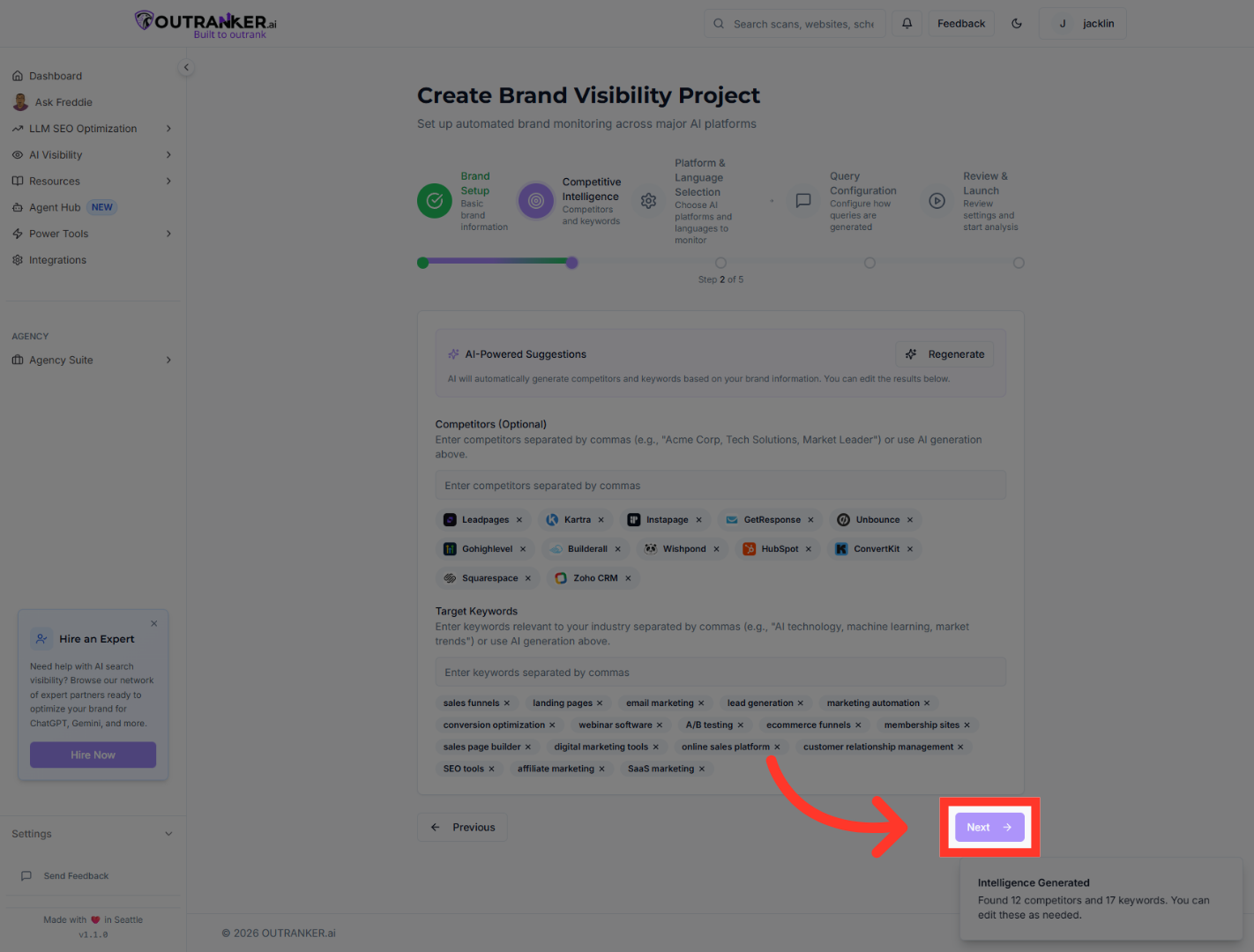 Advance to Platform Selection