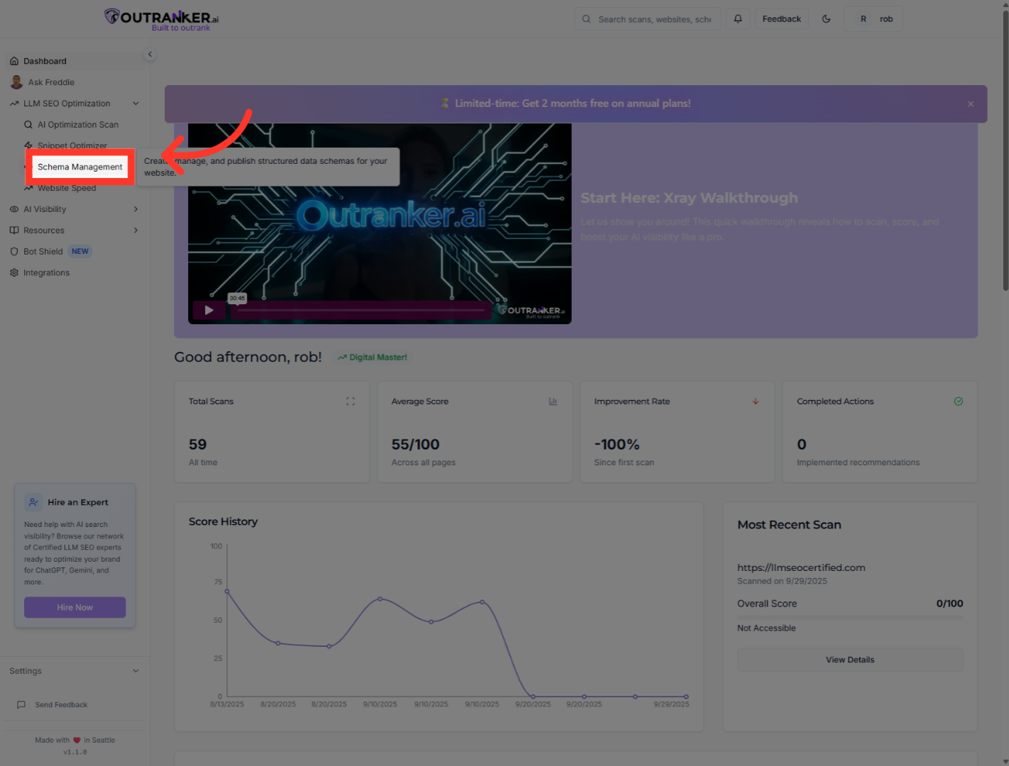 Click 'Schema Management'