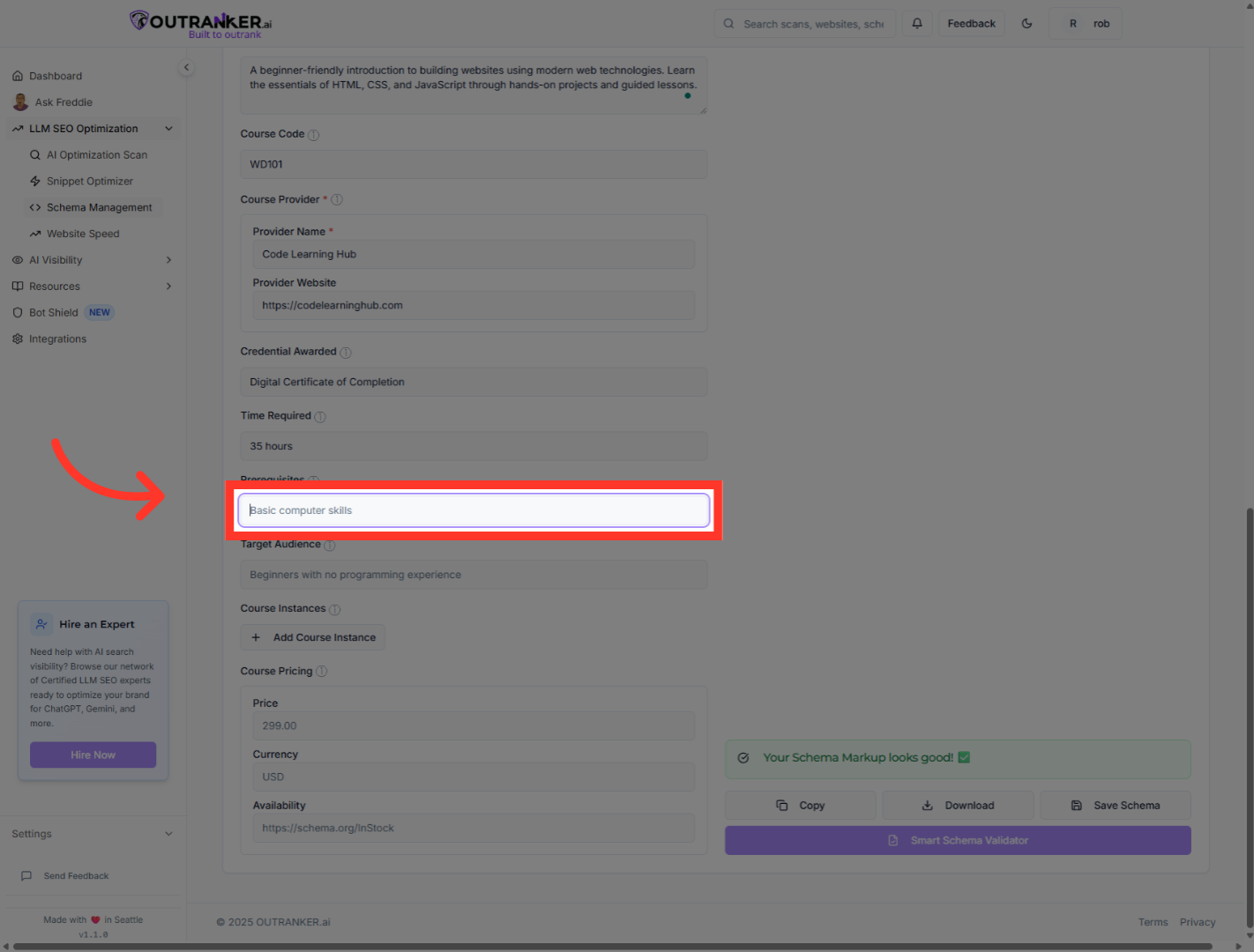 Click 'Prerequisites'