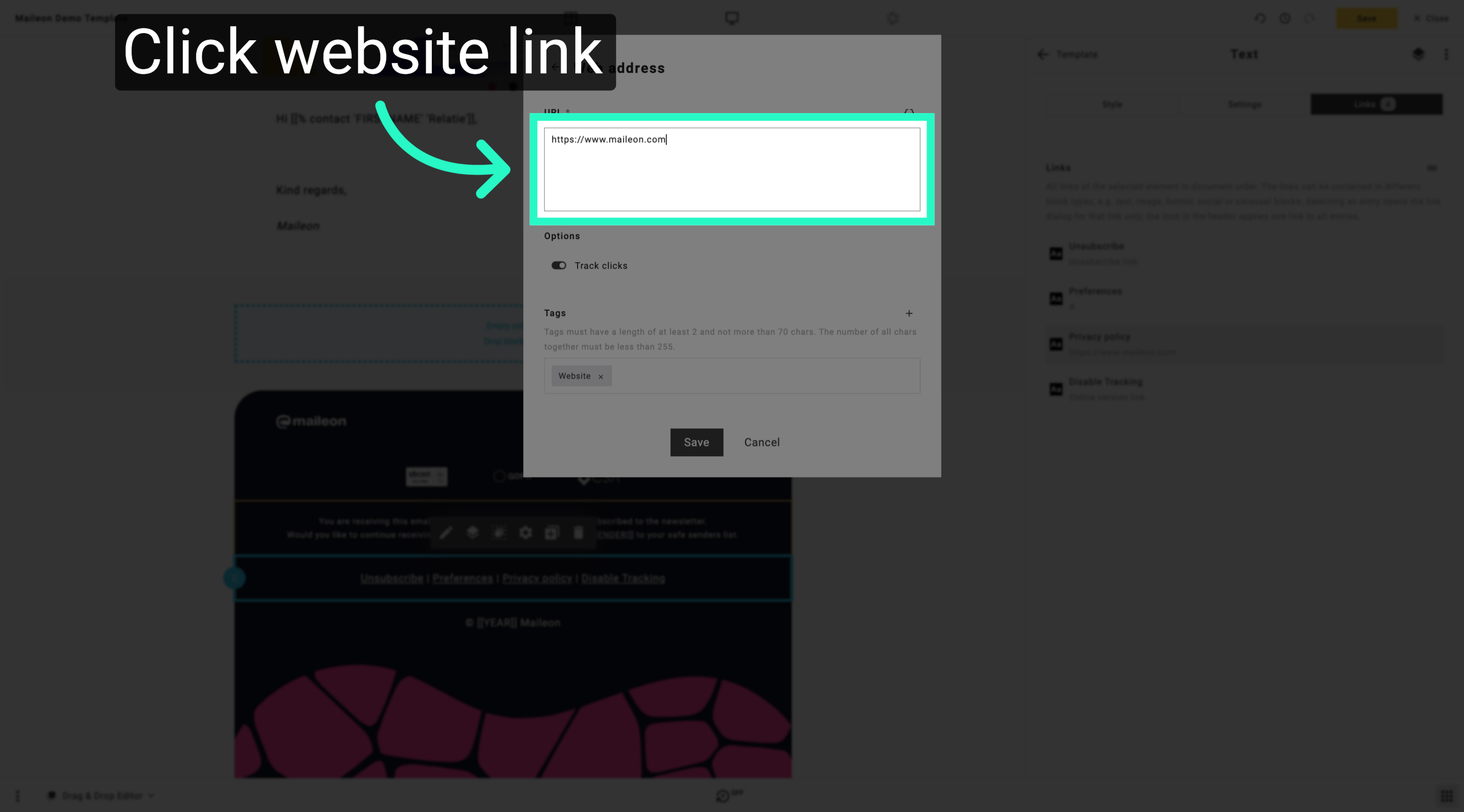 Reconfirm Website Selection