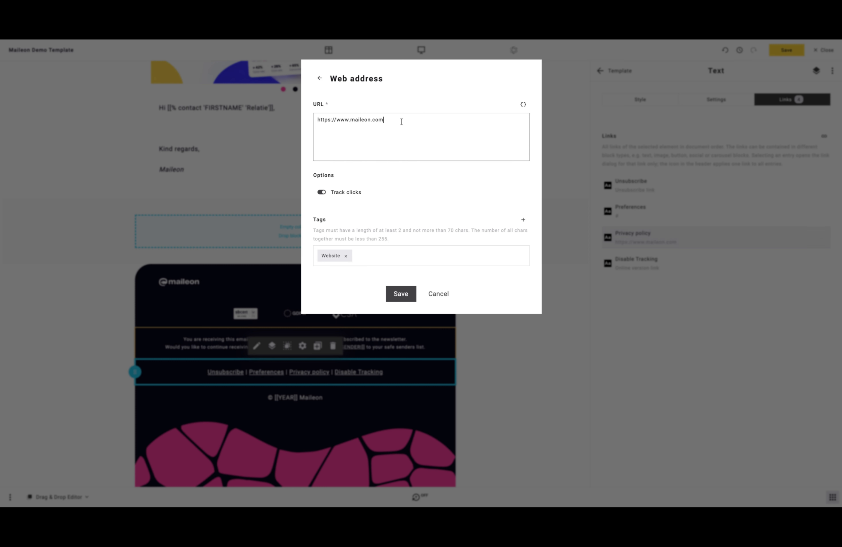 Update Privacy Policy URL