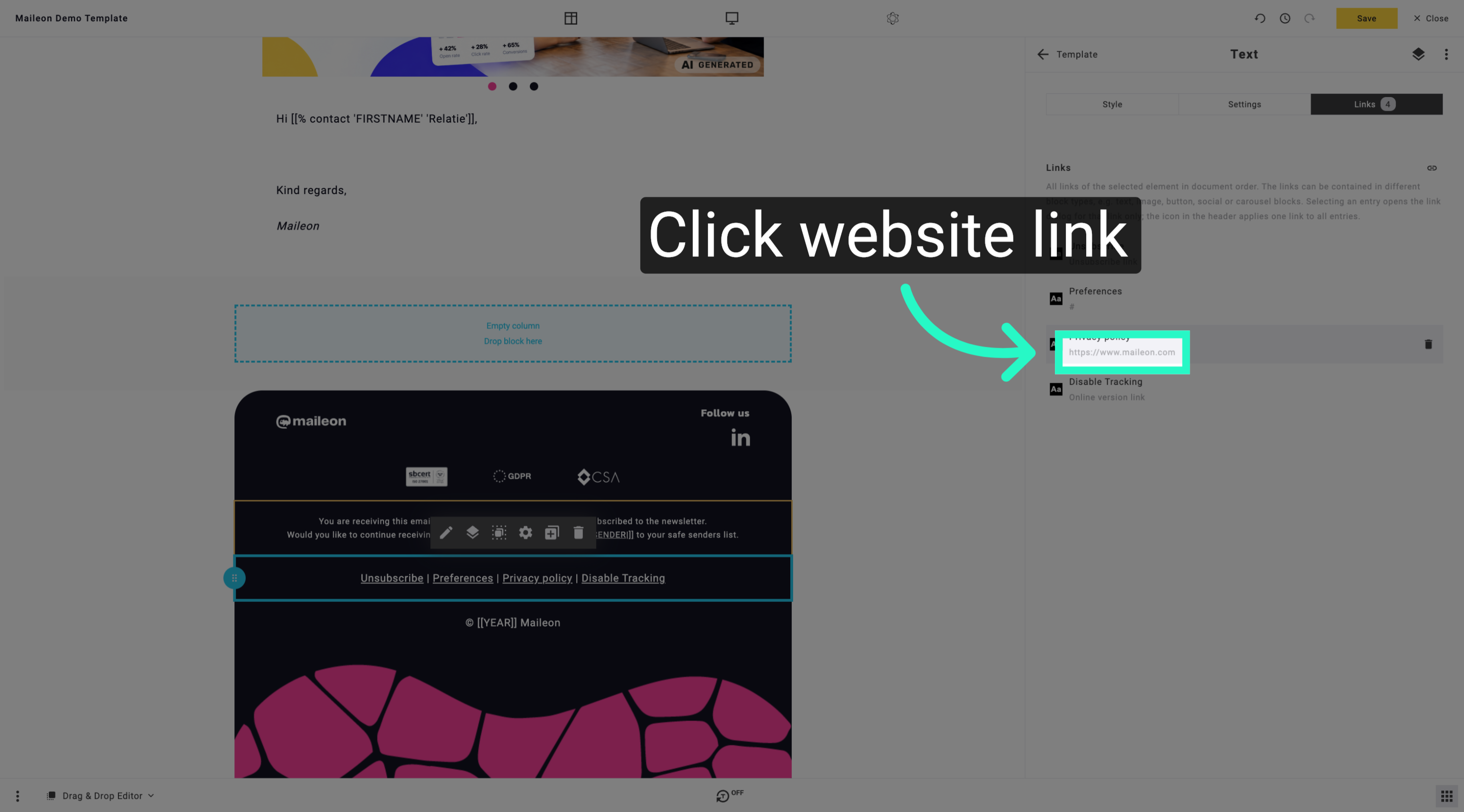 Select Website Link