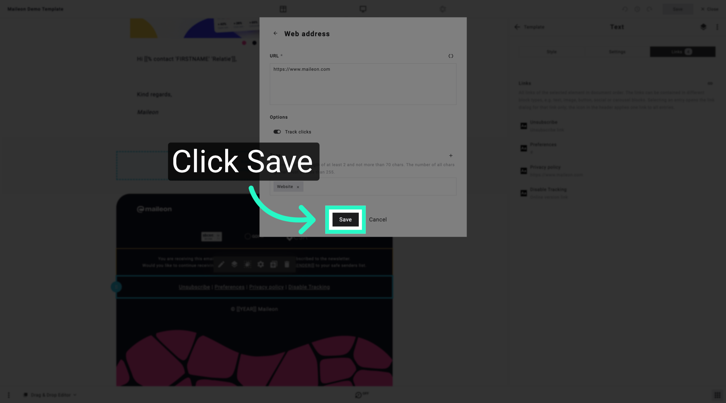 Save Tag Configuration