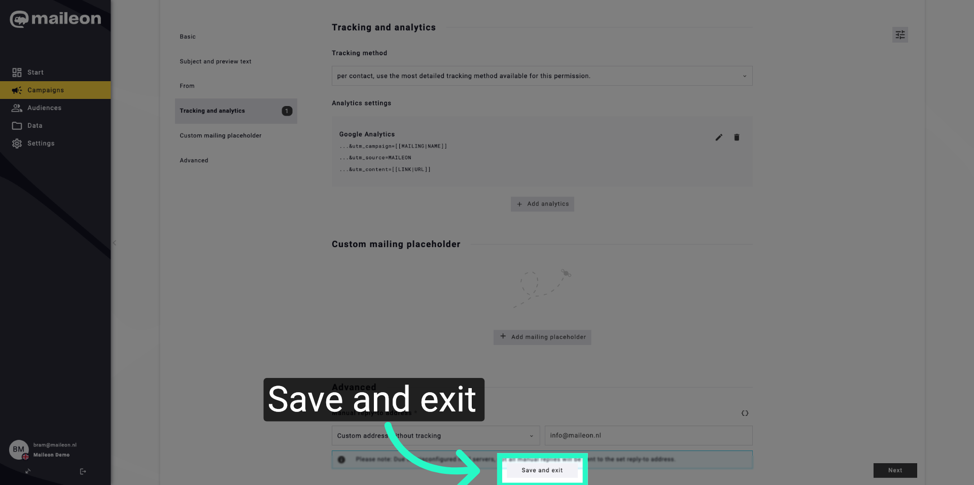 Save And Exit Settings