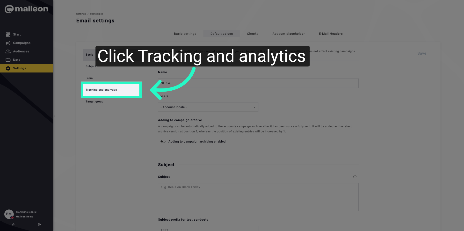 Select Tracking And Analytics