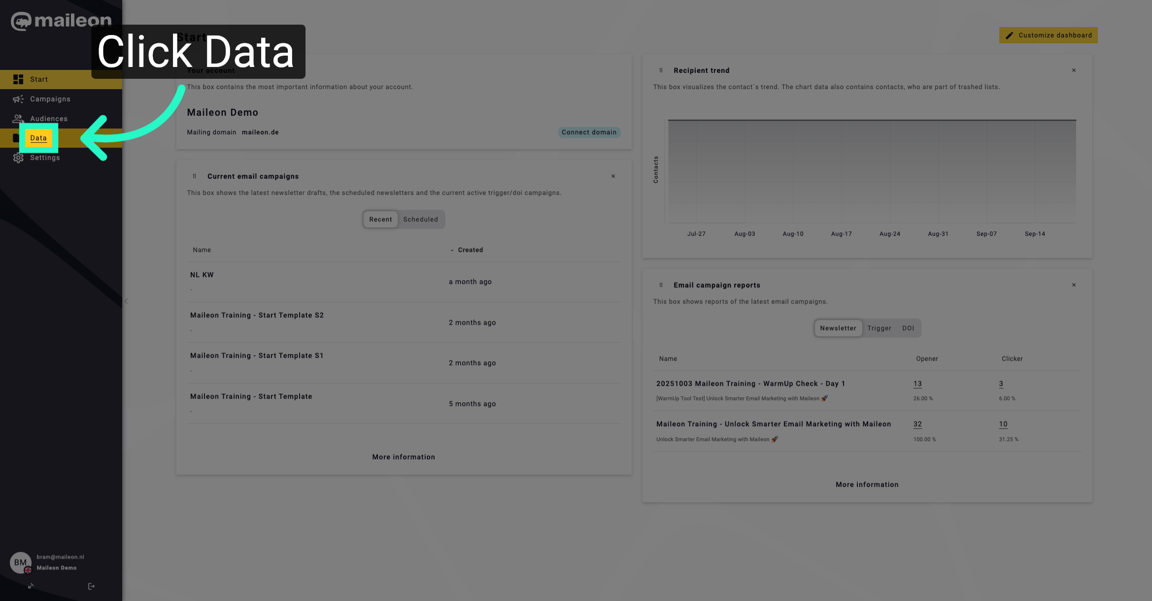 Access Data Section