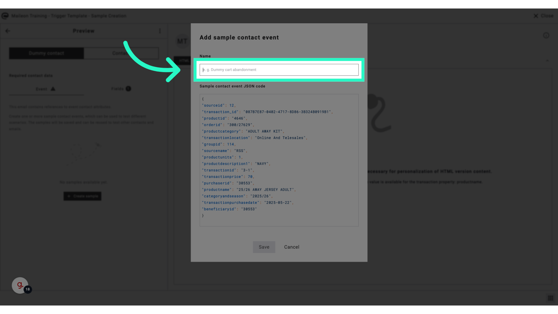 Click 'textbox'