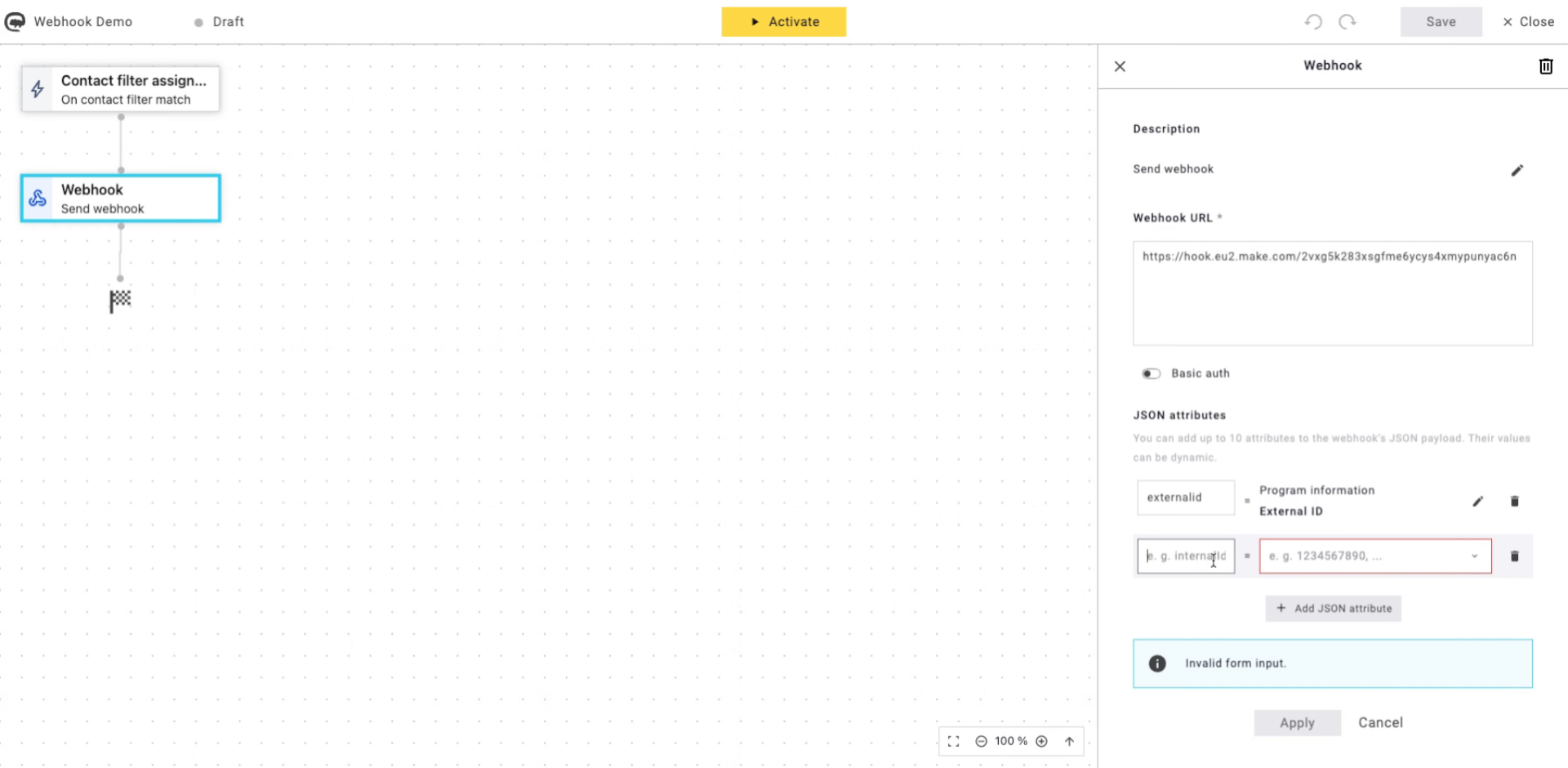 Enter variable name (example: firstname)