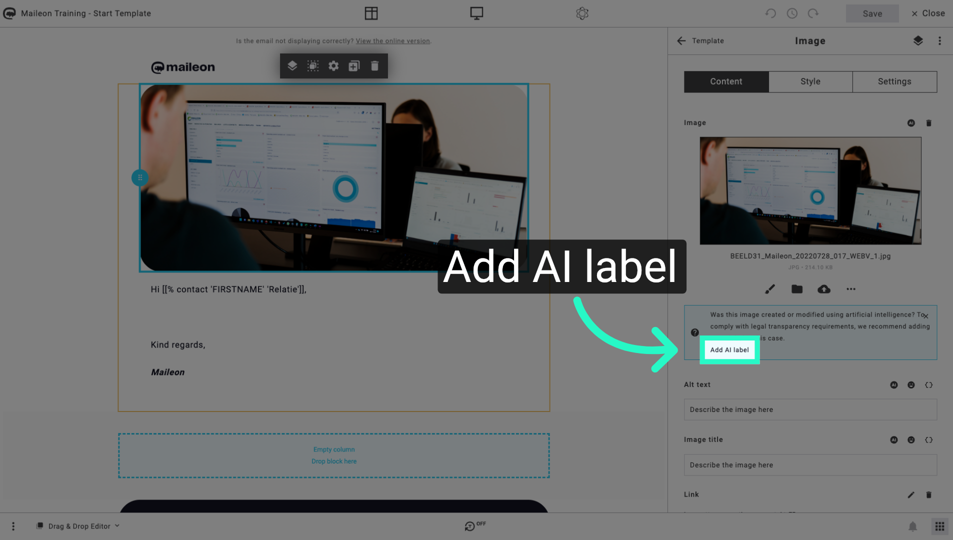 Add AI Label To Image