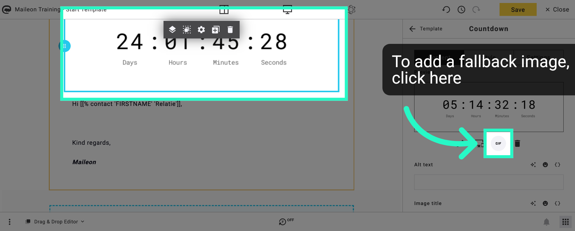 Open Additional Options