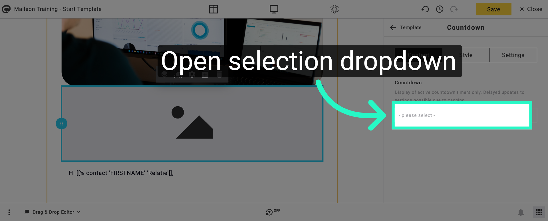 Open Selection Dropdown