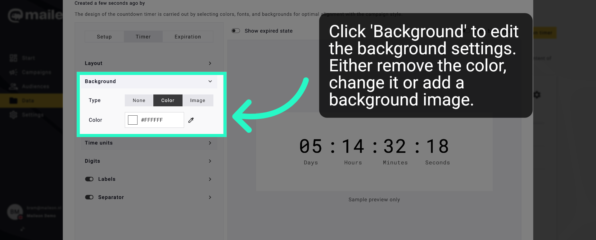 Configure Background
