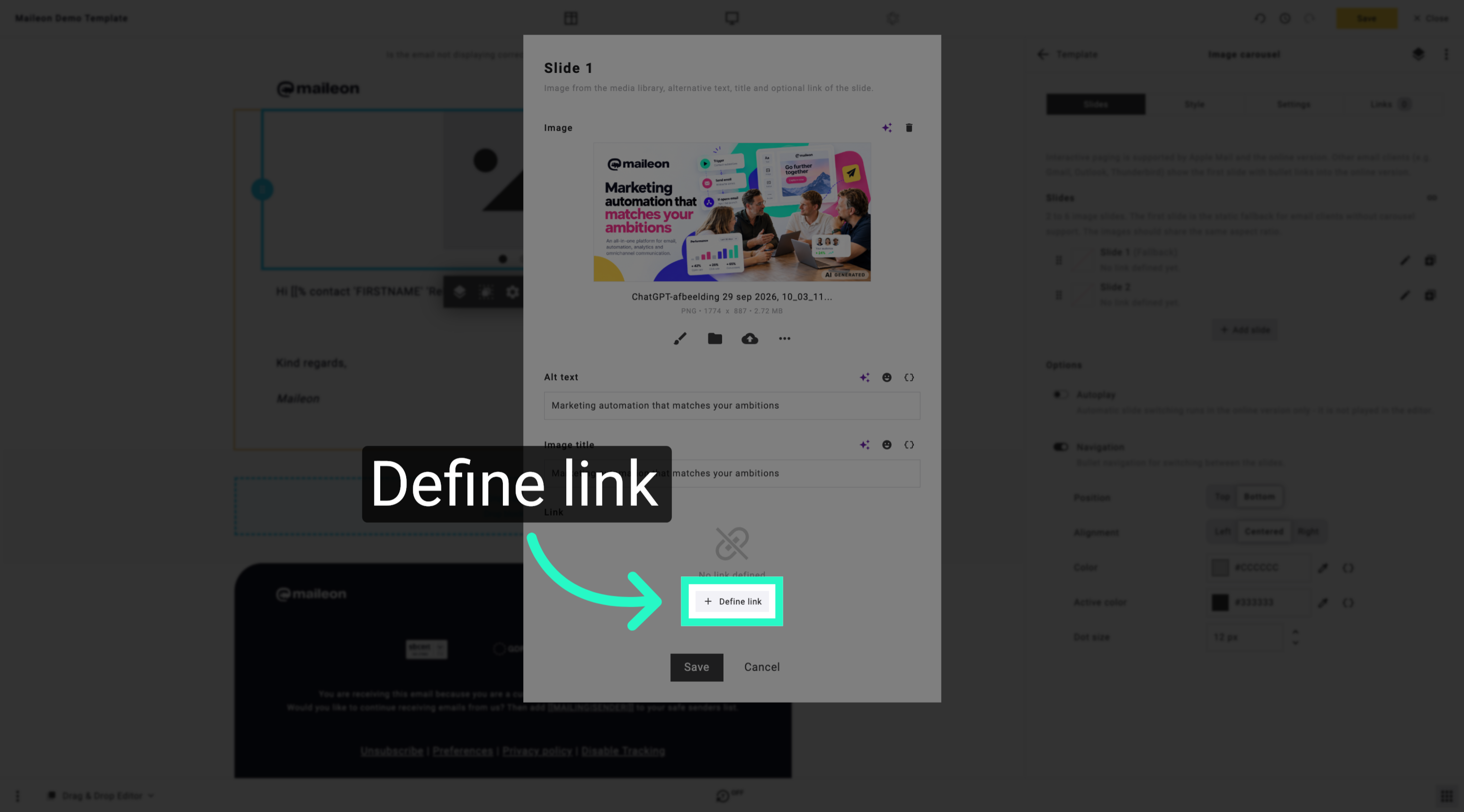 Define Link for Image