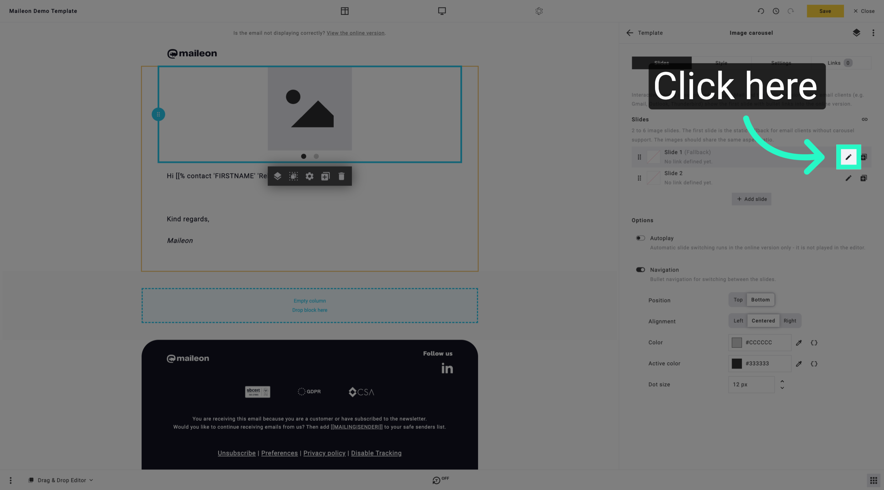 Open Content Editor