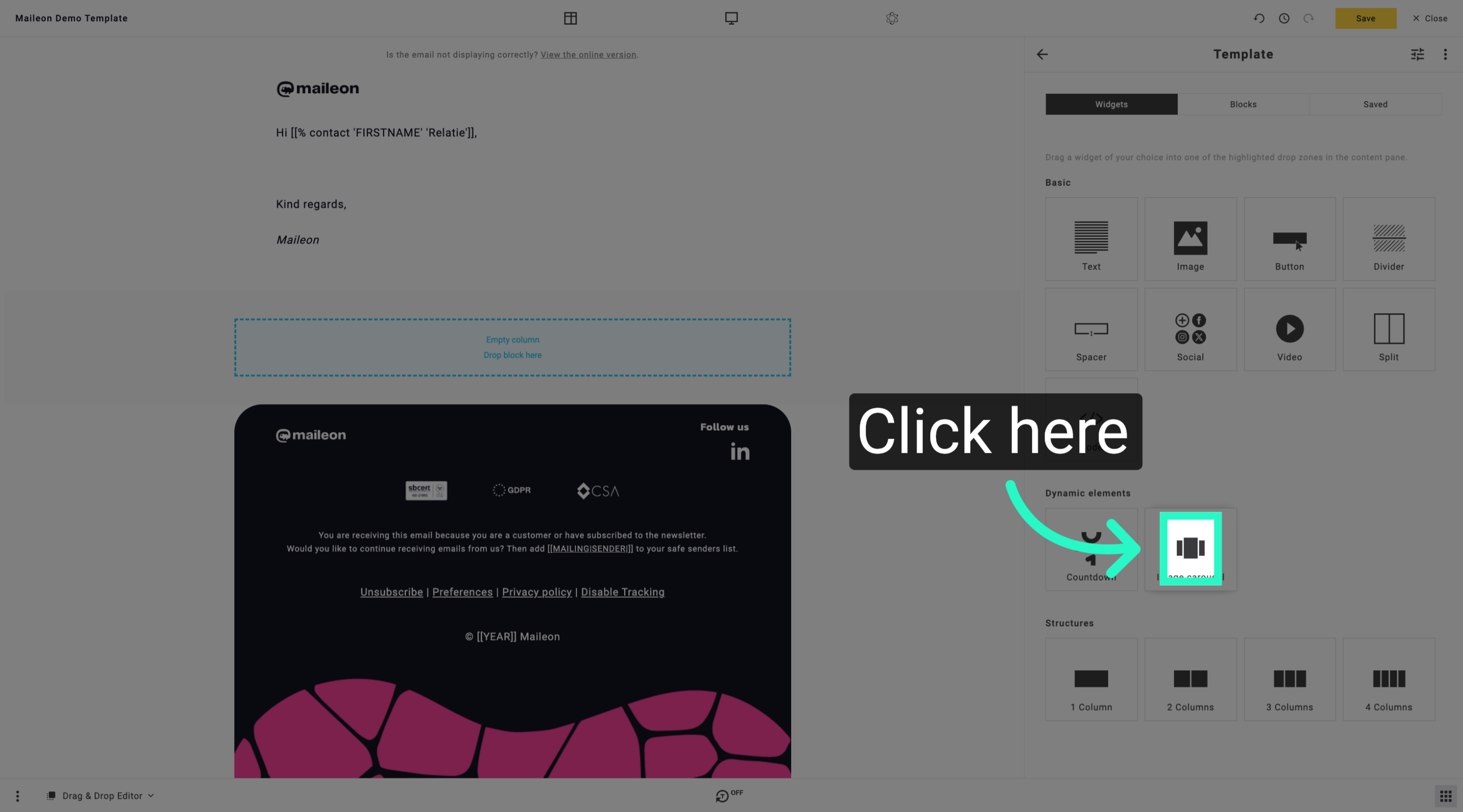 Open Maileon Dashboard