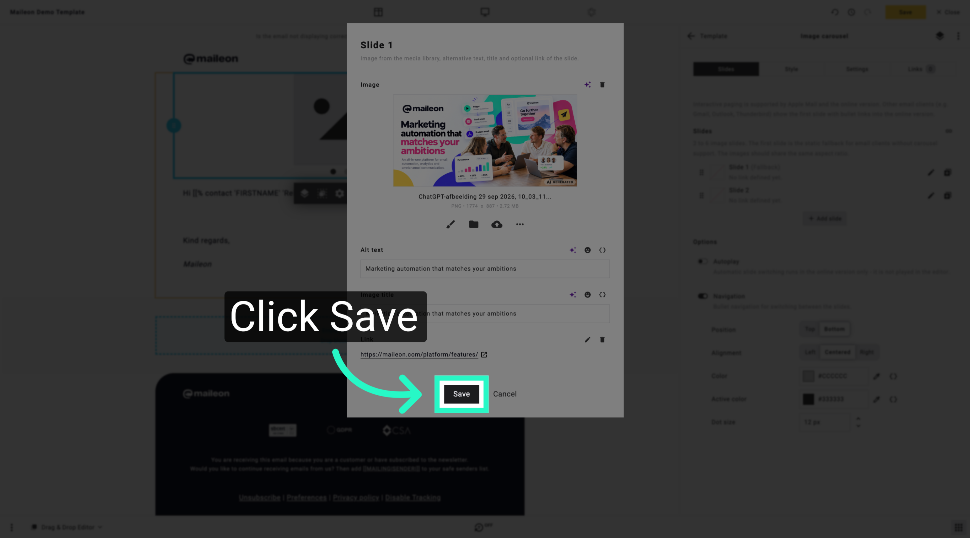Save Image Configuration