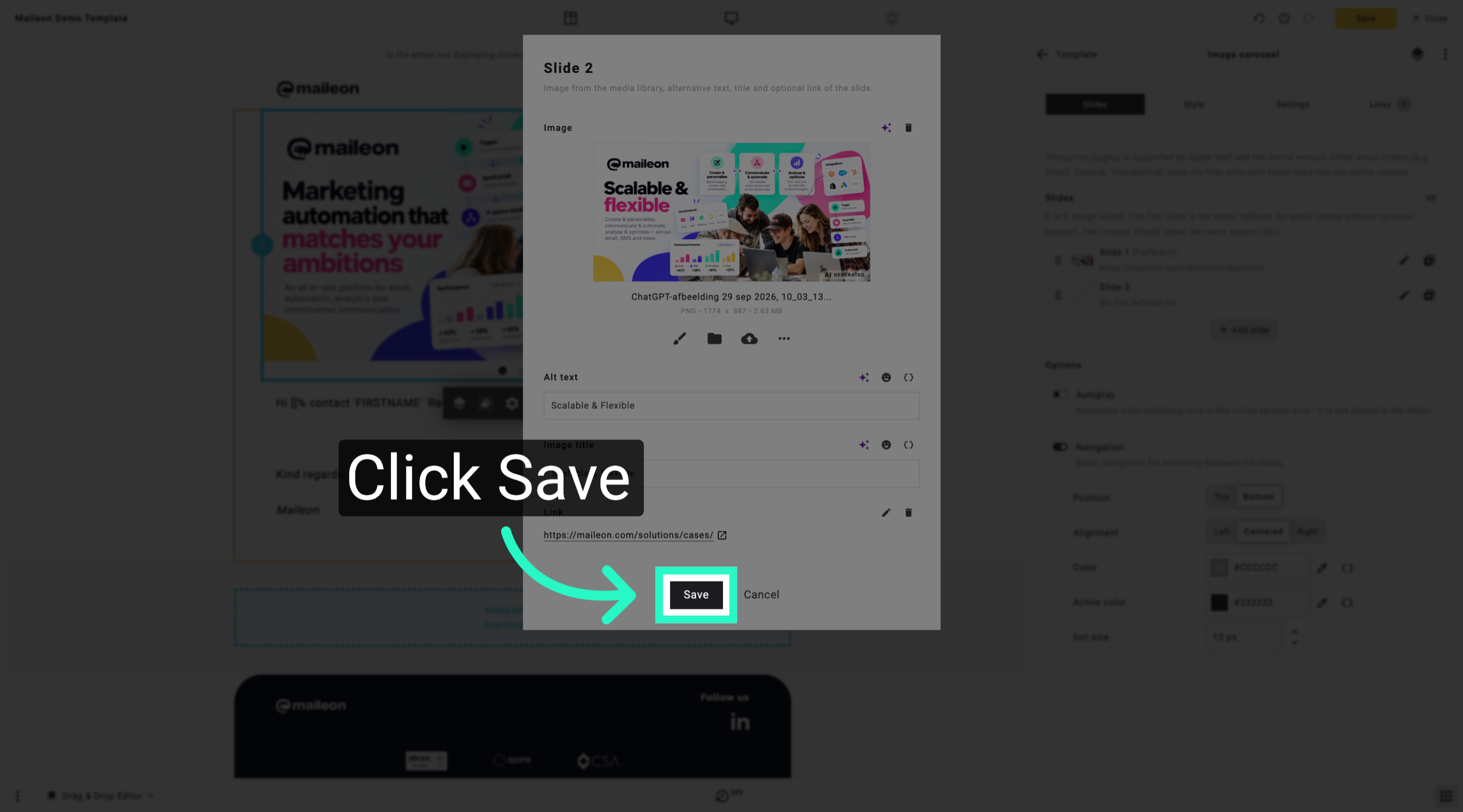 Save Image Settings