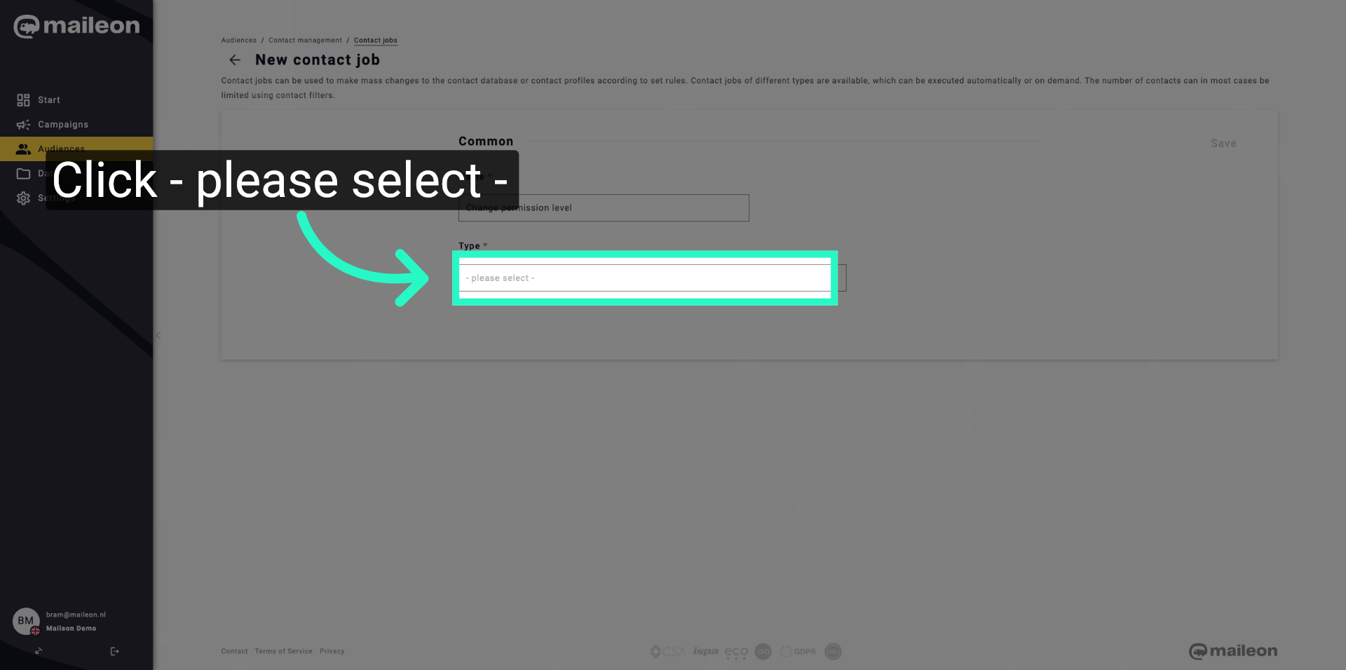 Open Selection Menu