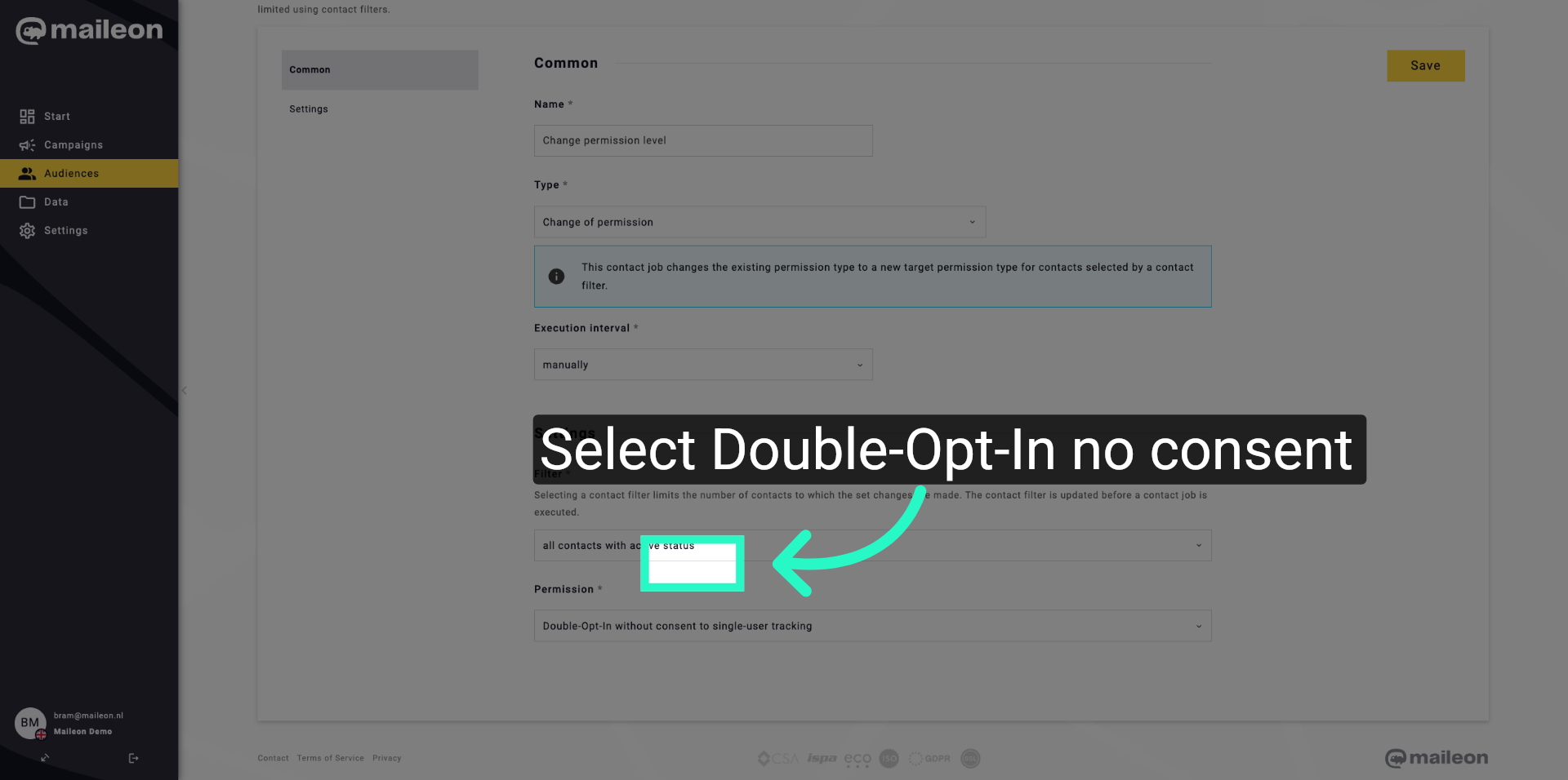 Choose Double-Opt-In Without Consent
