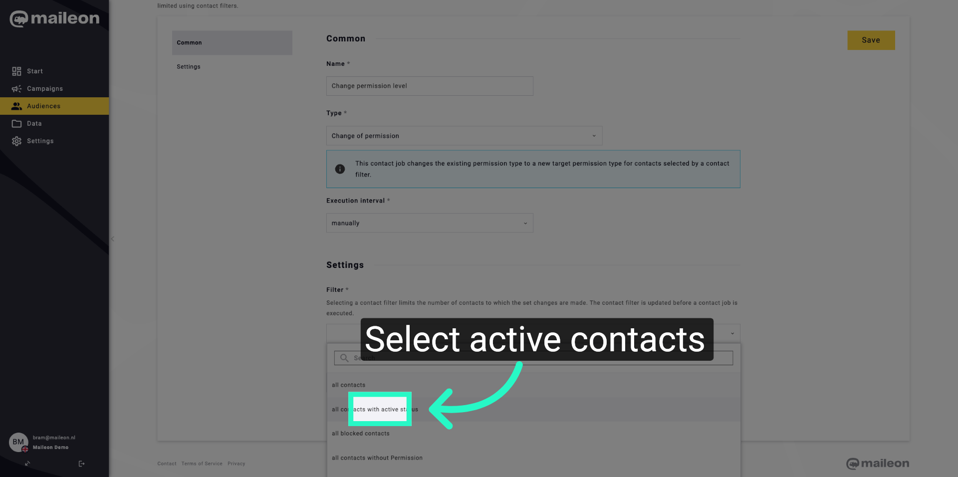 Select Active Contacts