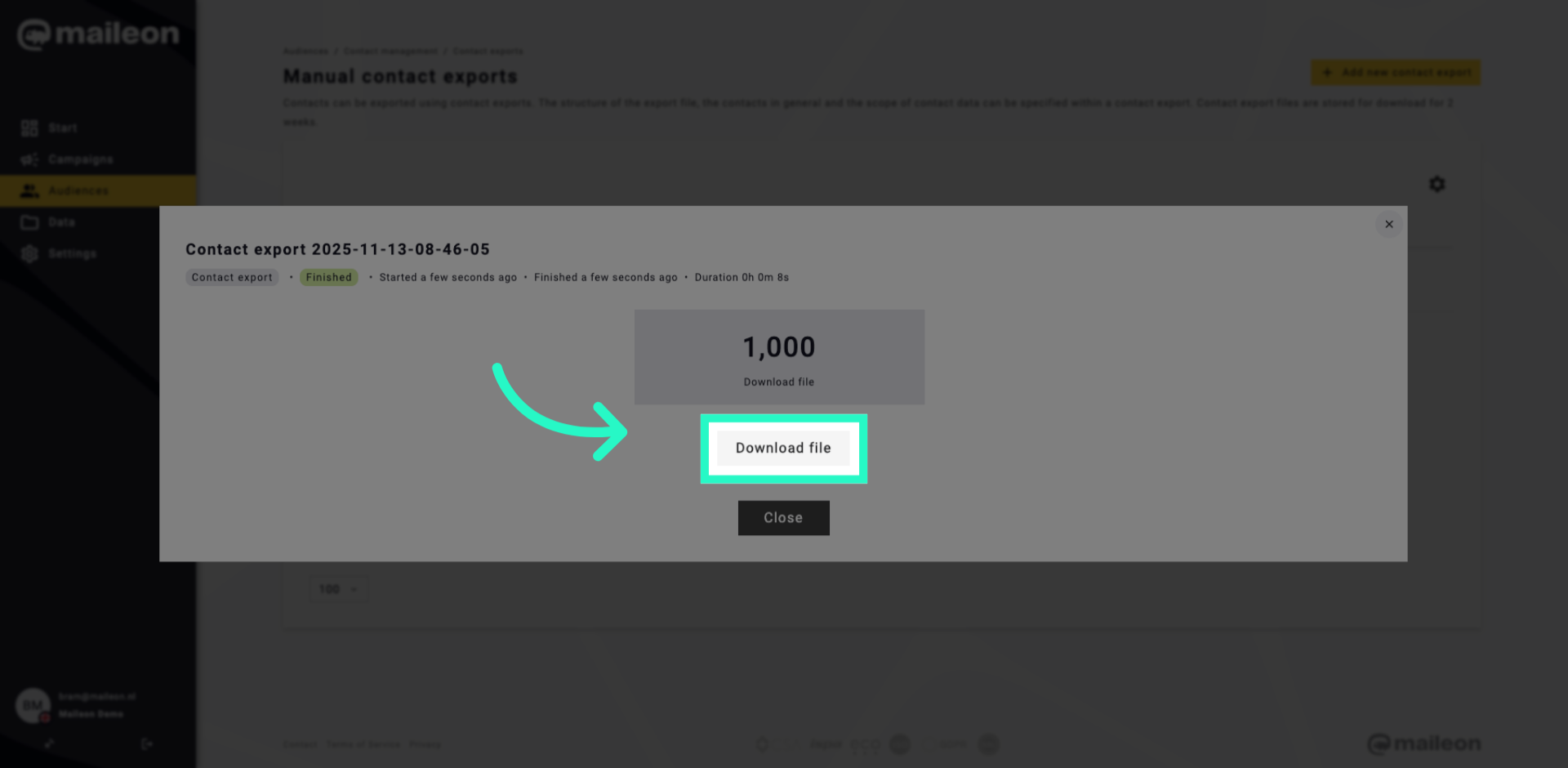 Download Export File