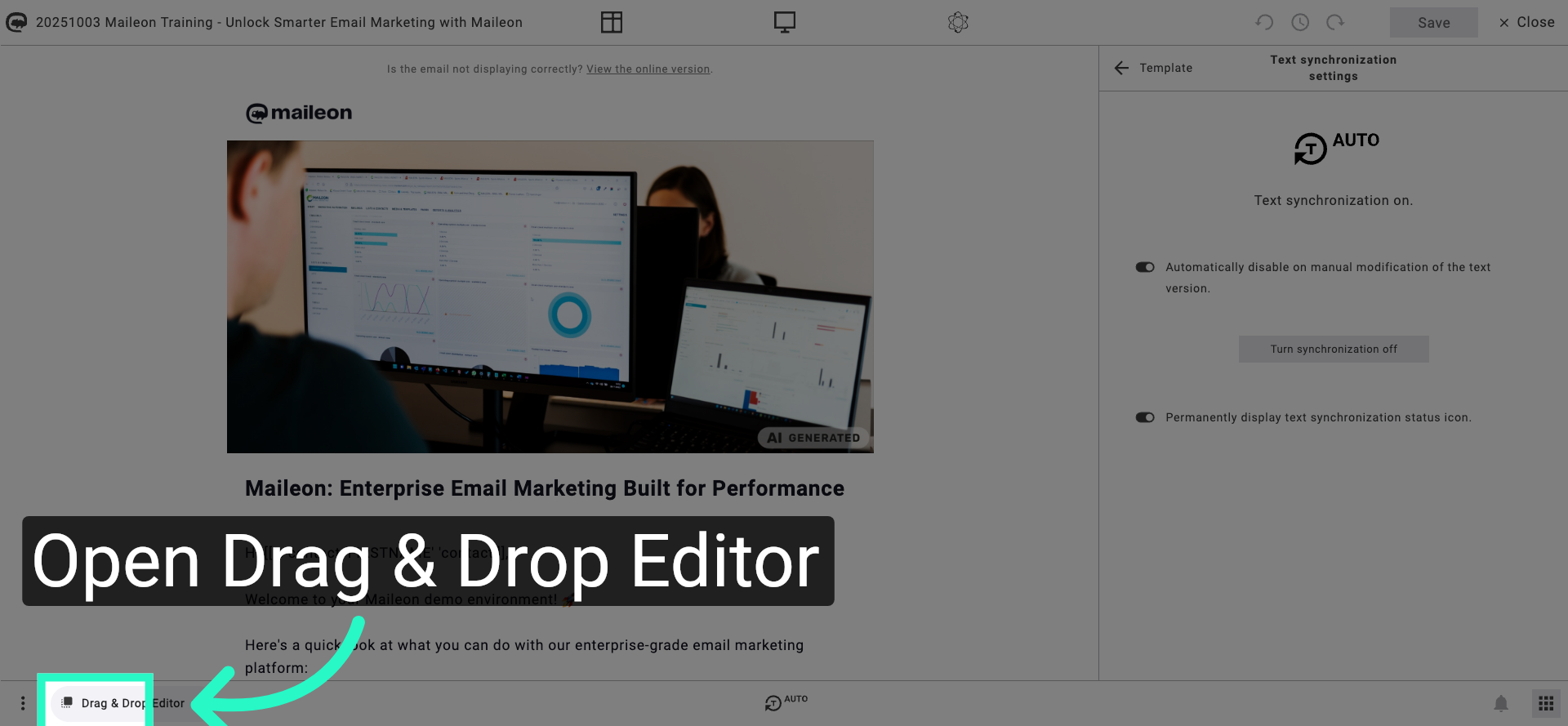 Access Drag & Drop Editor