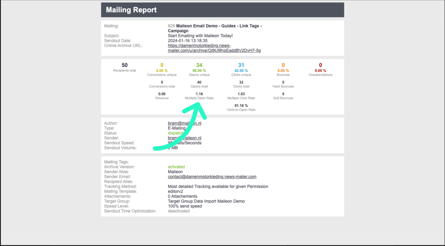 Share the link with colleagues while statistics are continuously updated