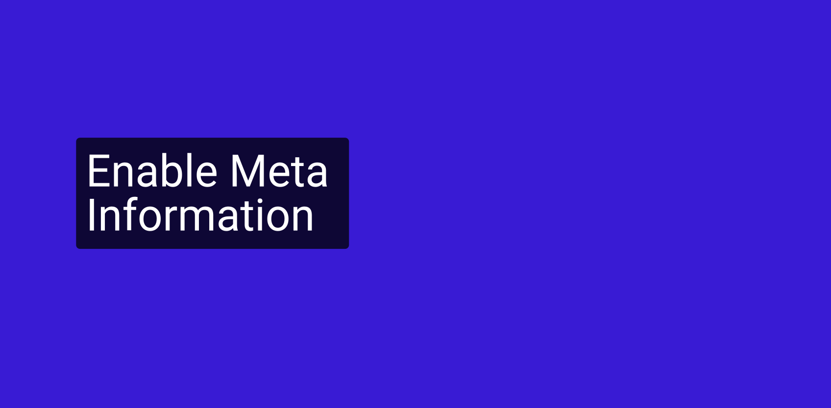 Enable Meta Information