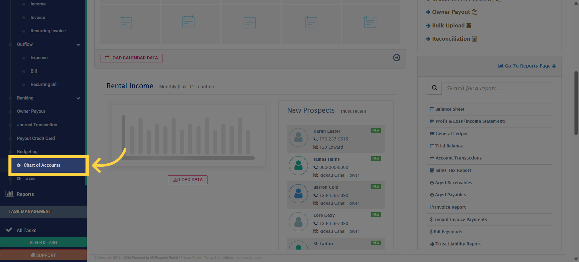 Open Chart of Accounts