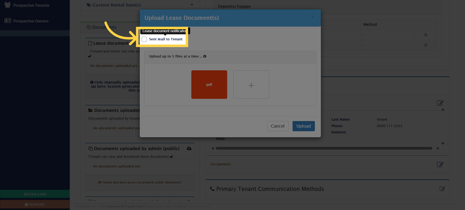 Toggle Email Notification