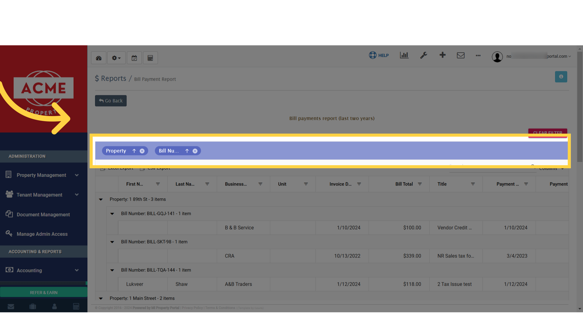 You can drag a column header here to group its column based on your needs