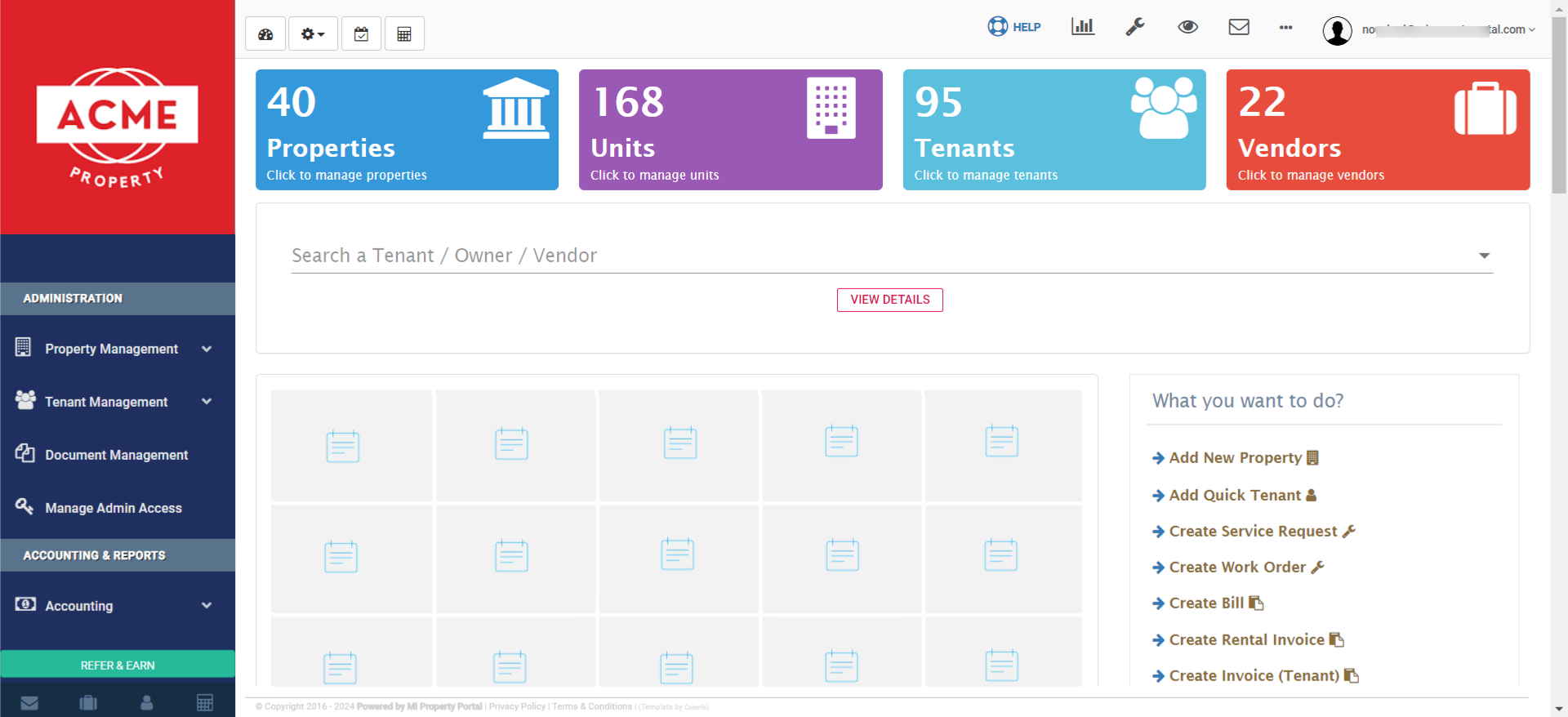 This is all about your account dashboard
