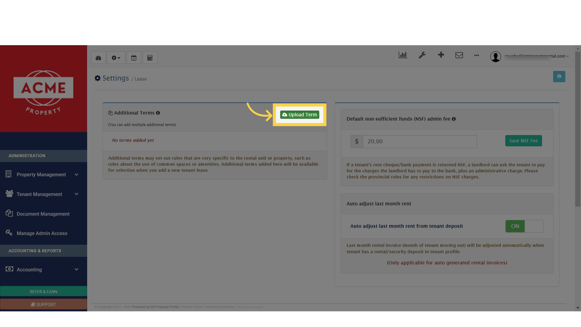 Click 'Upload Term'