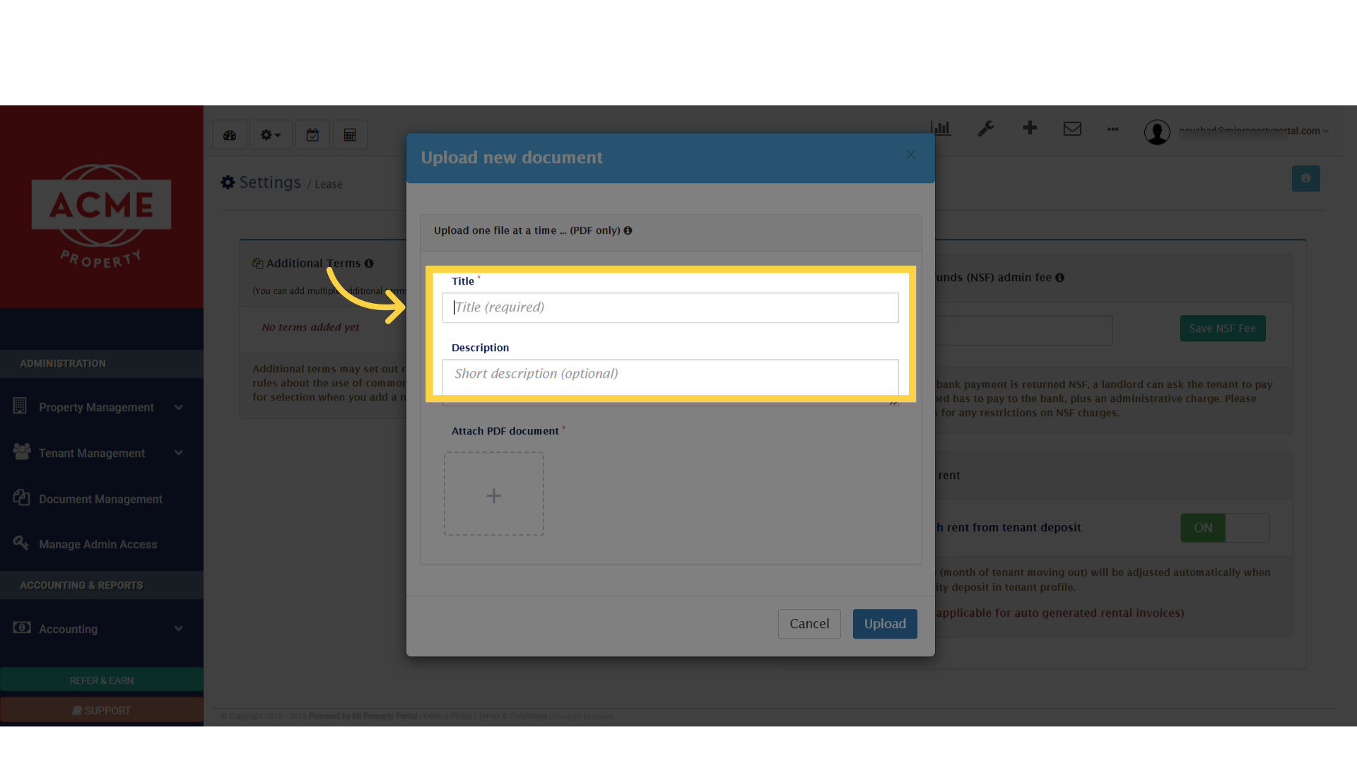 Click 'Title (required)'