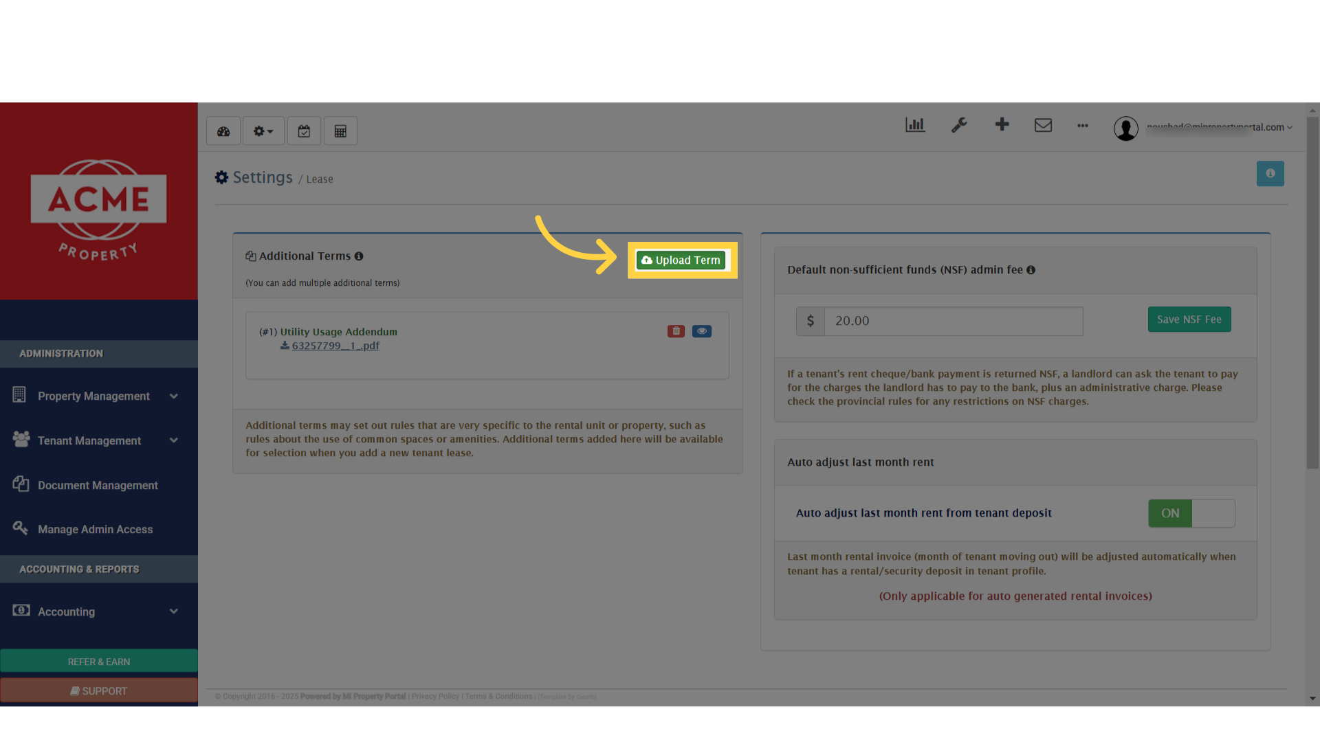 Click 'Upload Term'