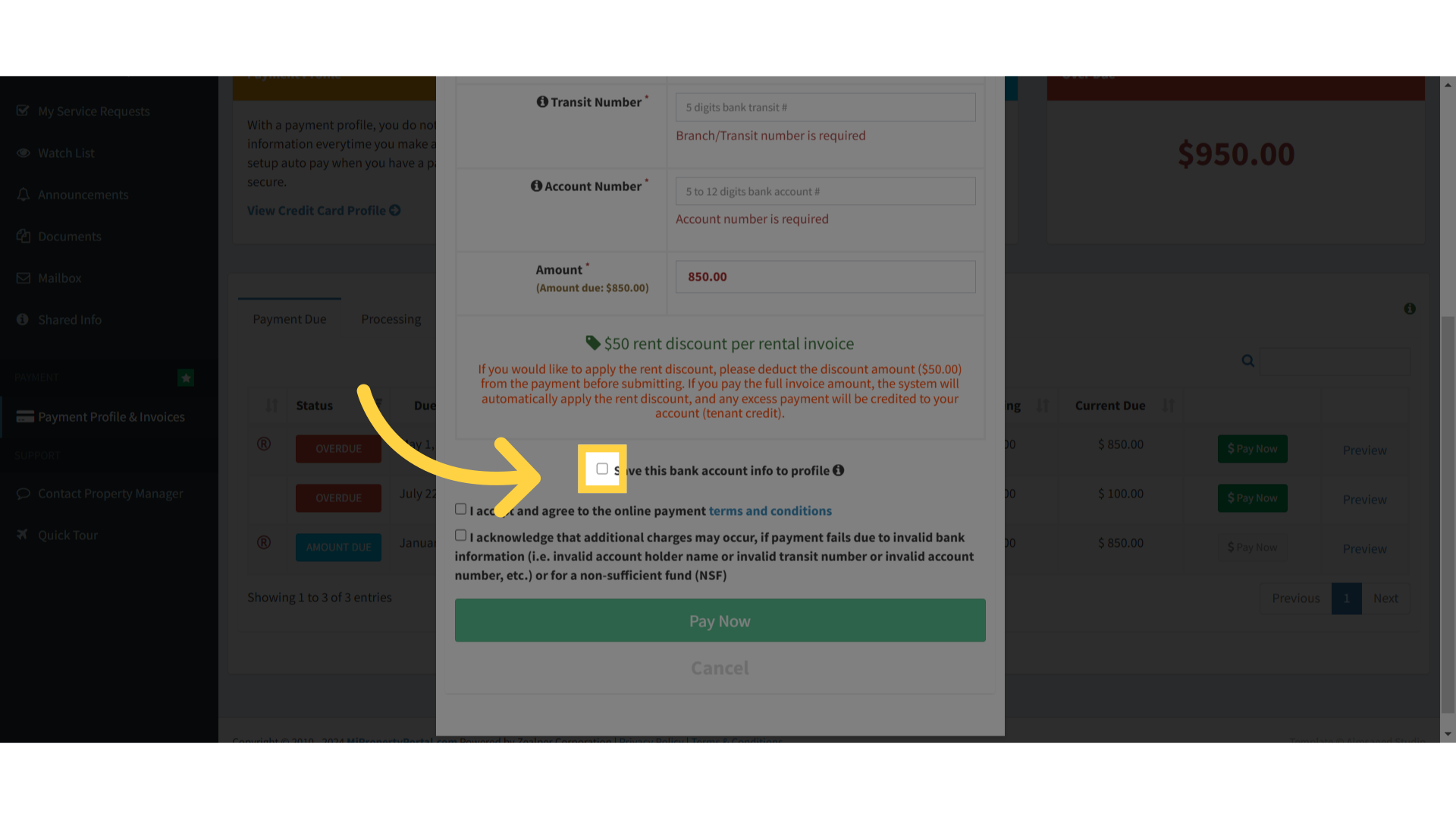 Click 'true'