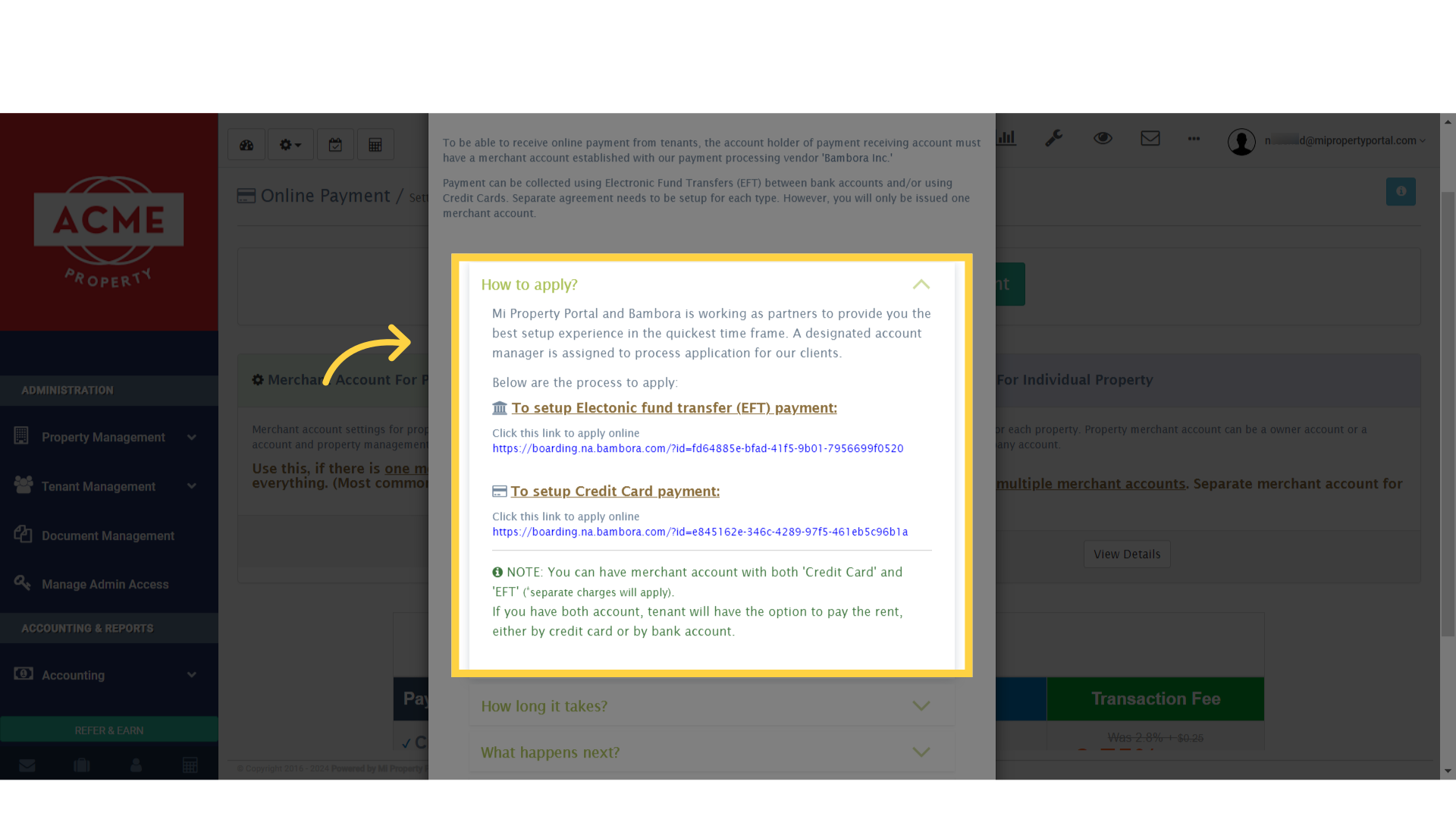 Click on 'How to apply?' dropdown. Follow the steps. Read the 'Note'