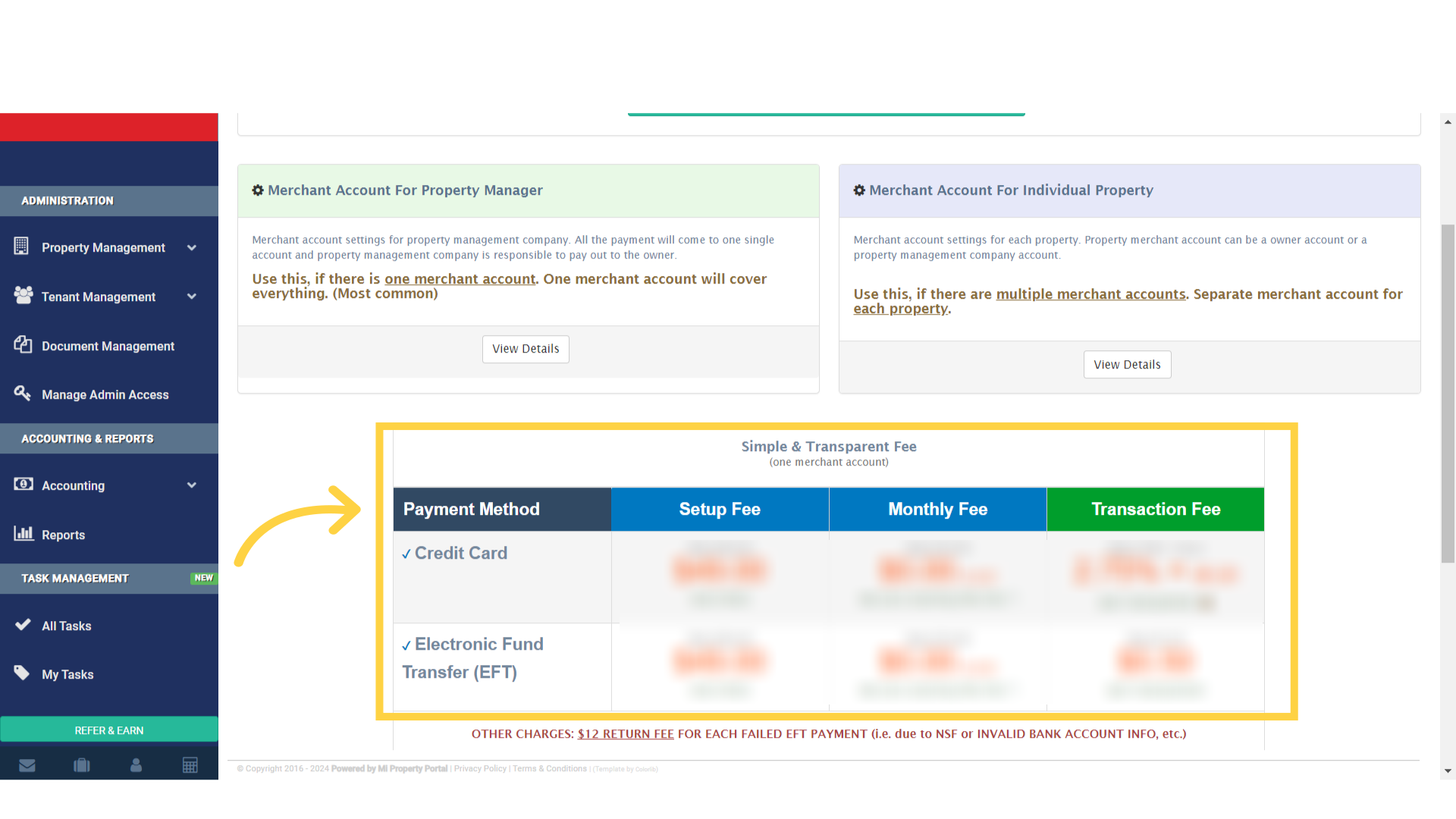 Read the 'Simple & Transparent Fee