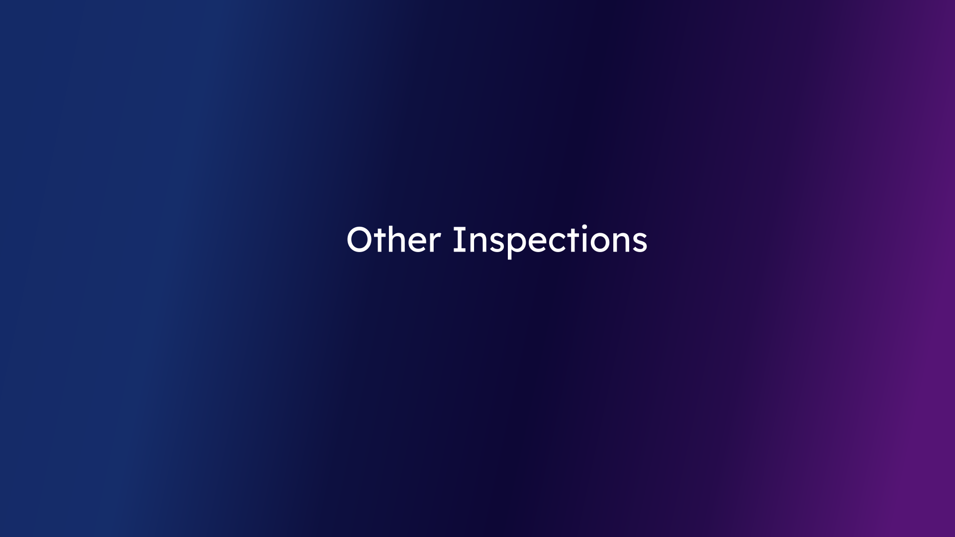 About Other Inspection 
